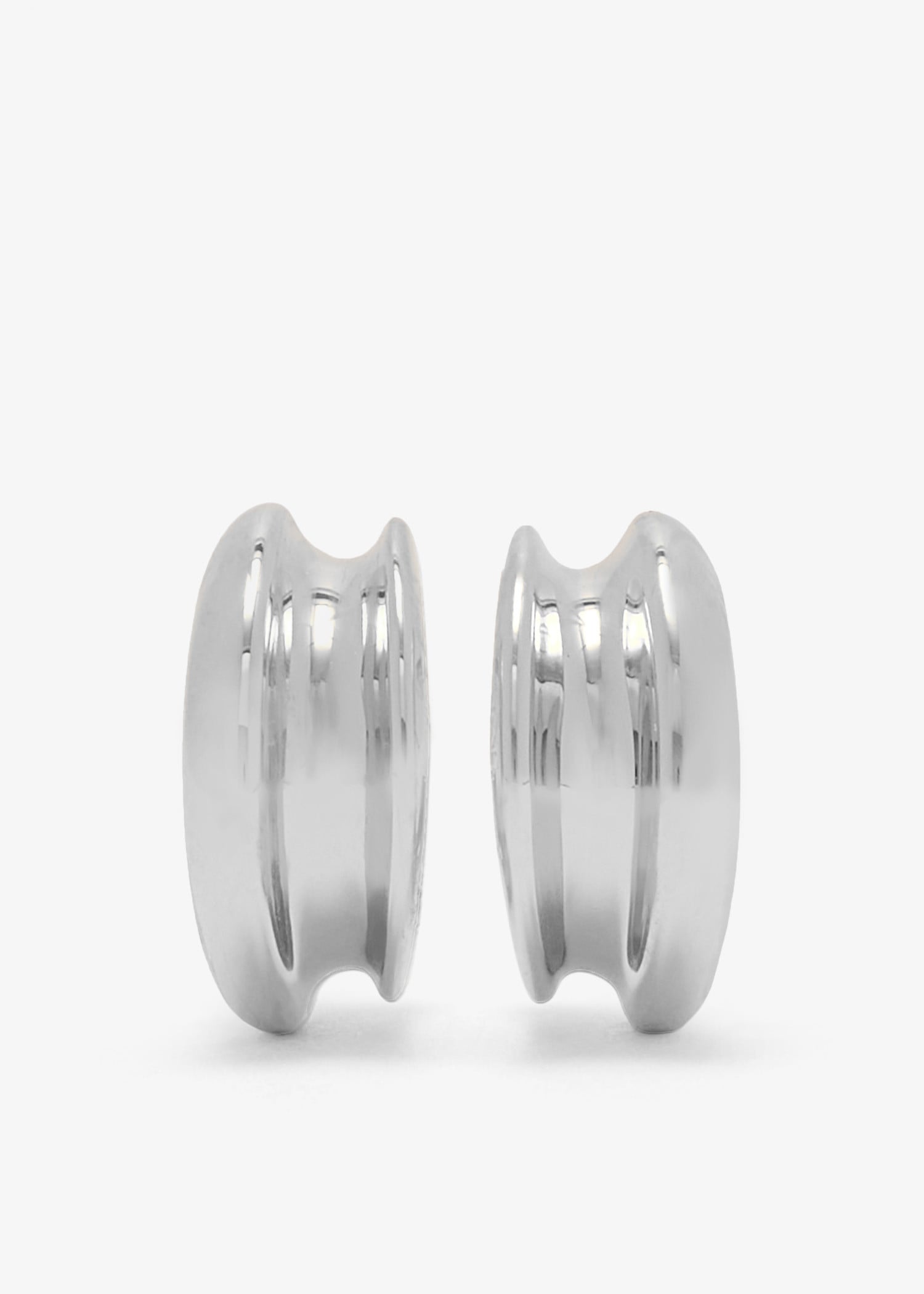 

Mini Lennon hoop earrings, Silver