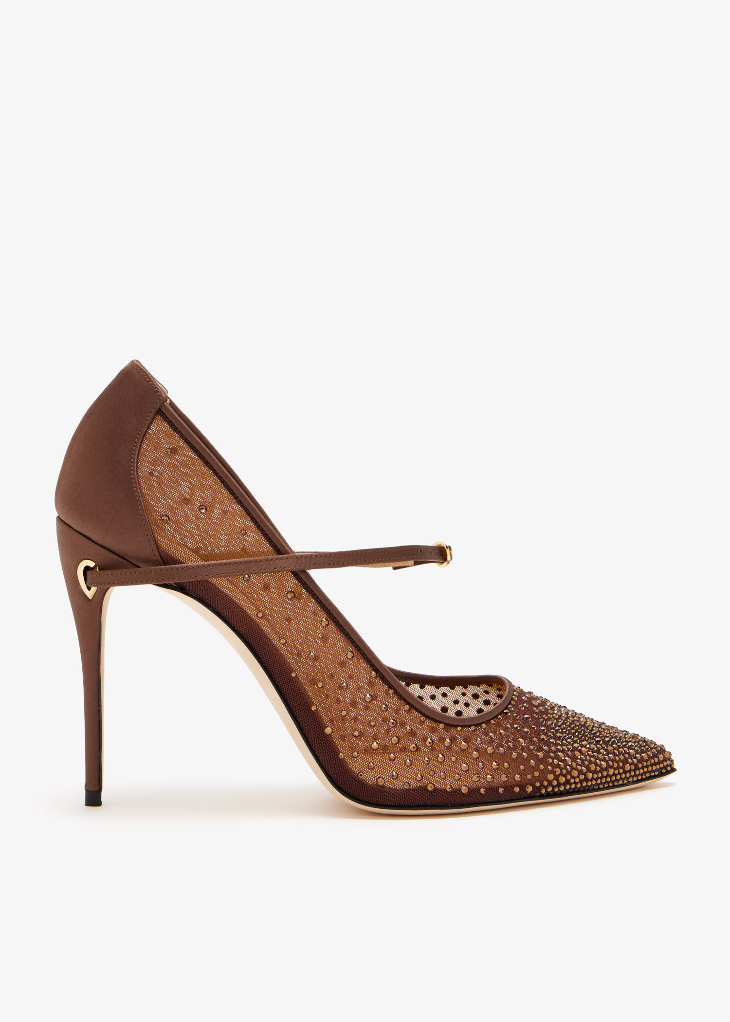 

Lorenzo 105 Crystal embellished pumps, Brown