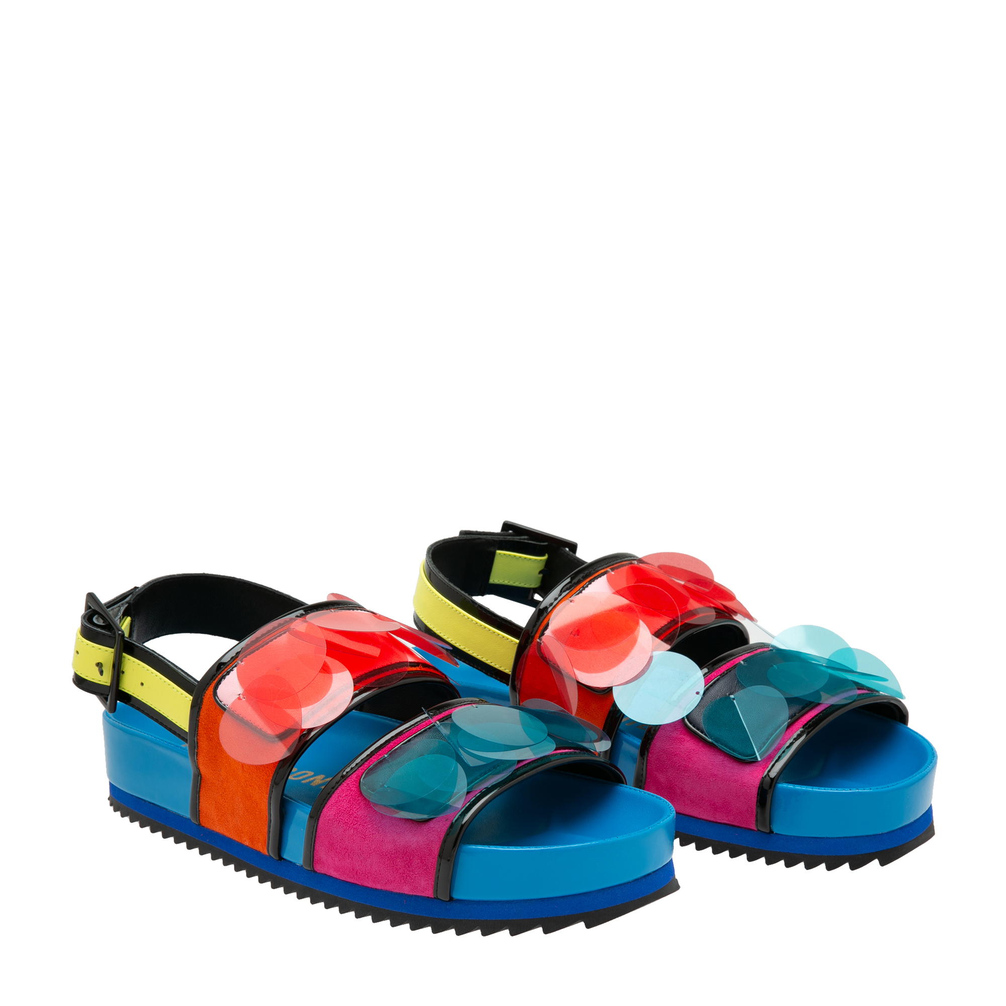 

Jean leather sandals, Multi-coloured