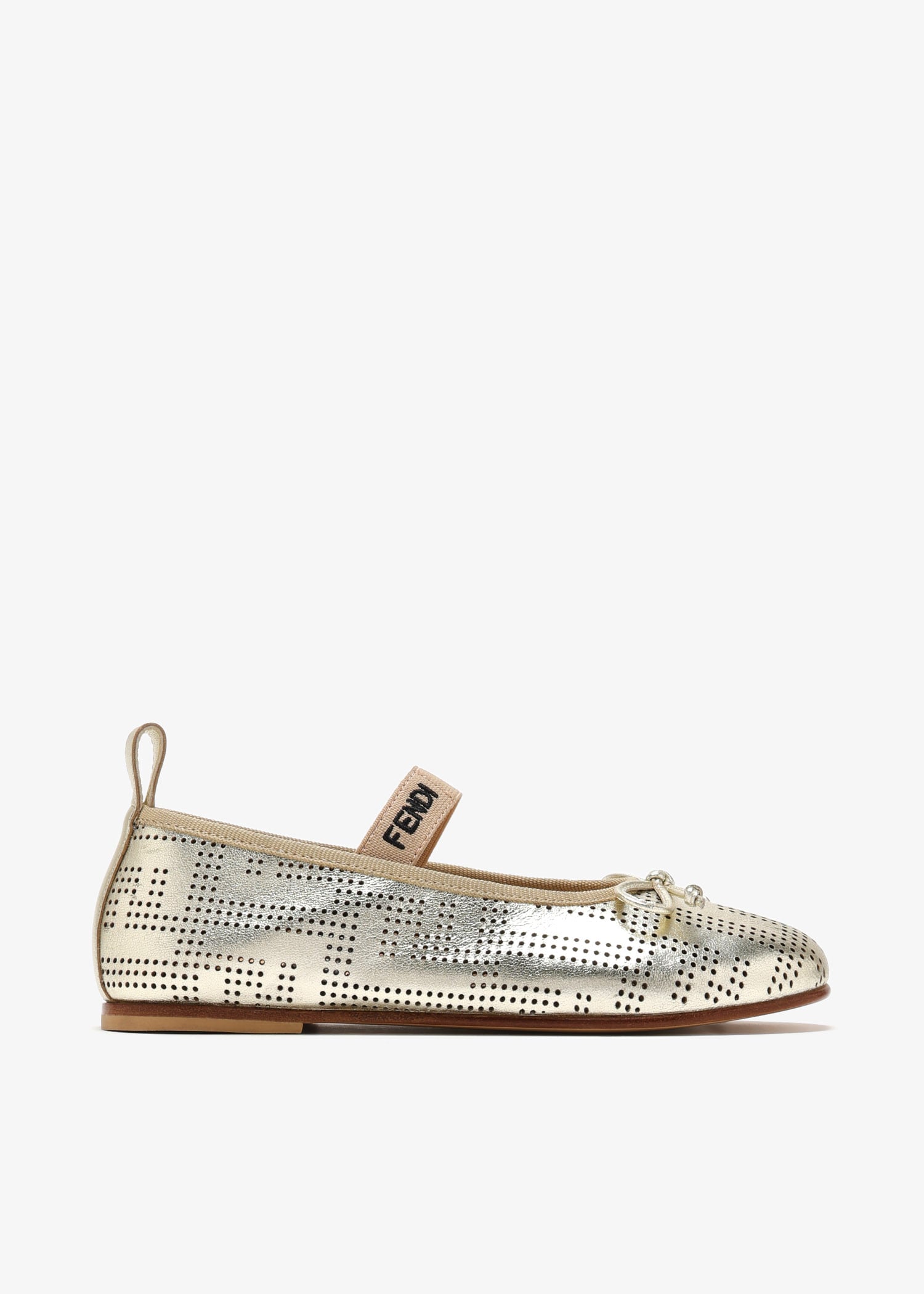 

Leather ballerinas, Gold