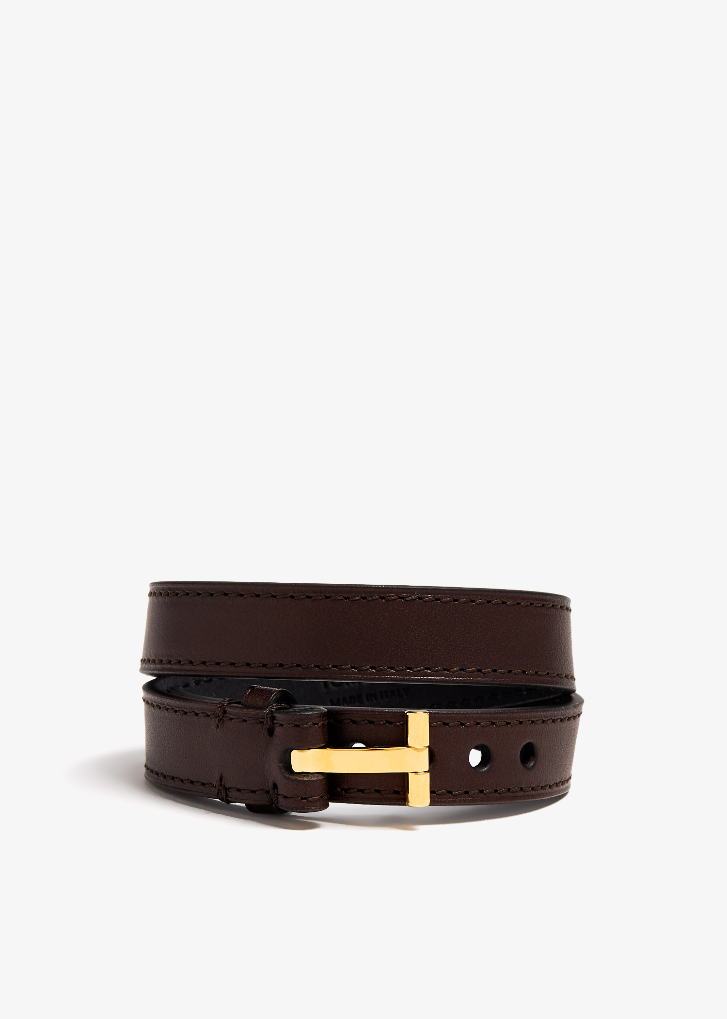 

T wrap bracelet, Brown