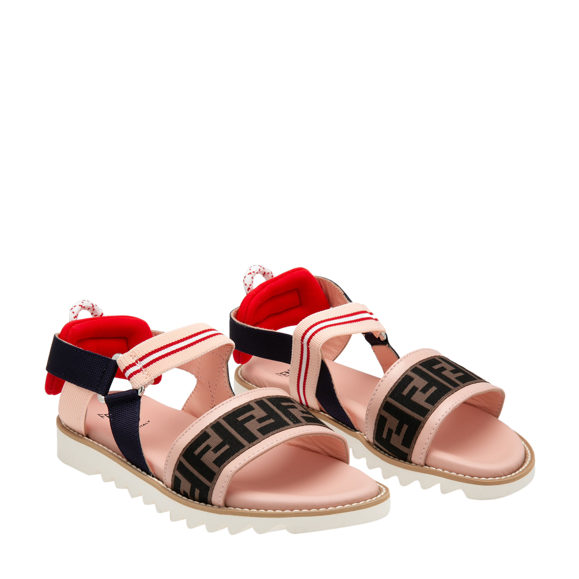 

Logo leather sandals, Multi-coloured