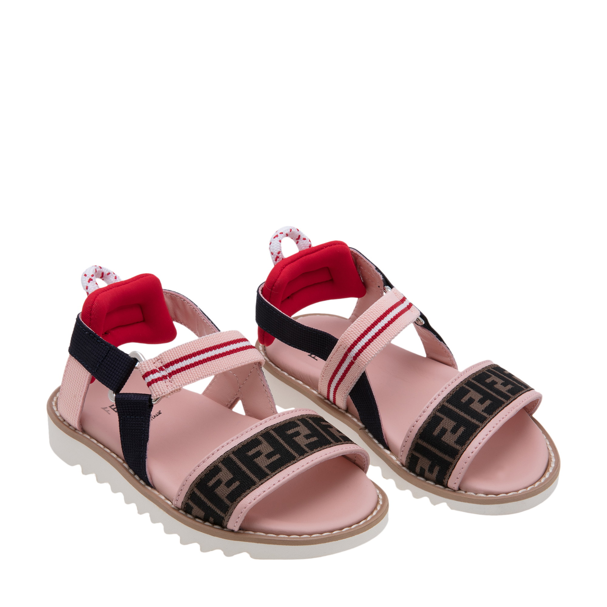 

Logo leather sandals, Multi-coloured