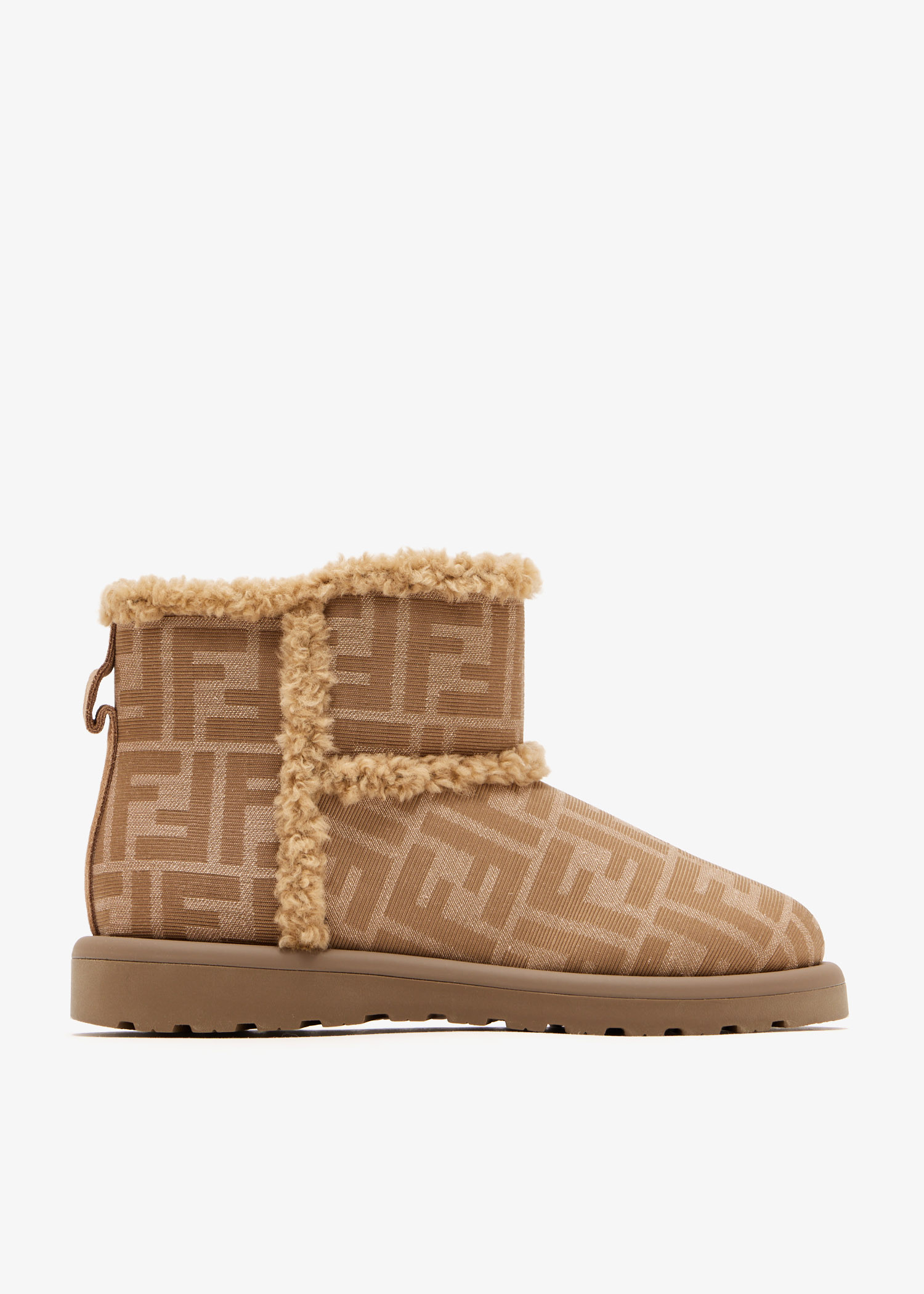 

FF jacquard boots, Beige