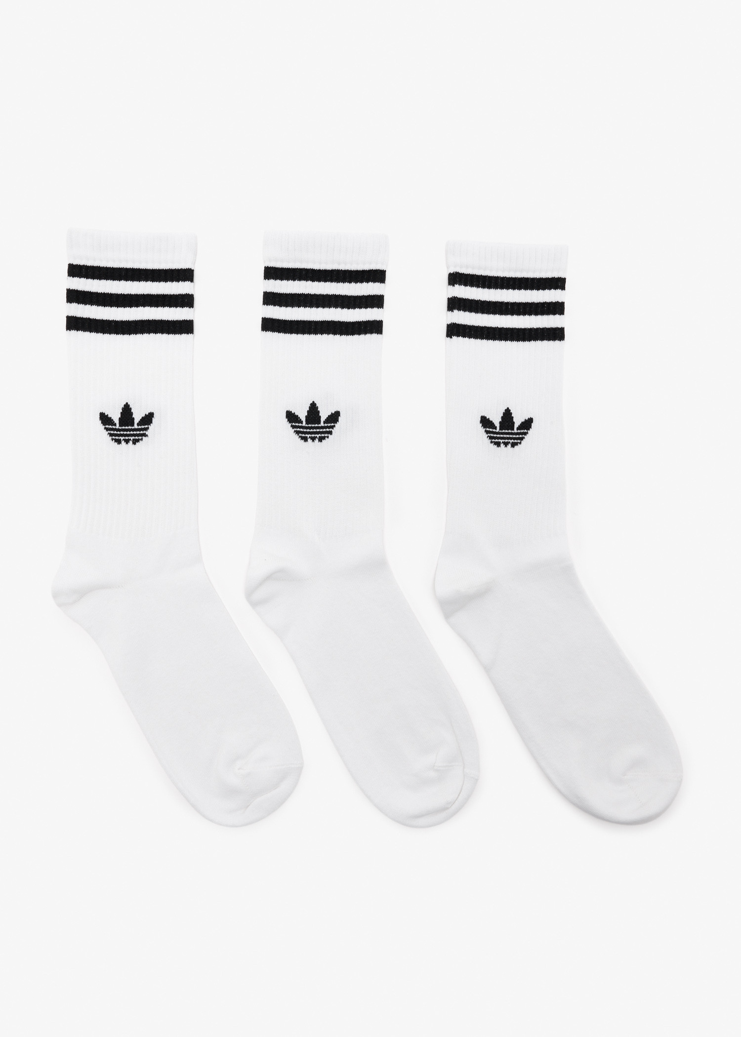 

3-Stripes high crew sock set, White