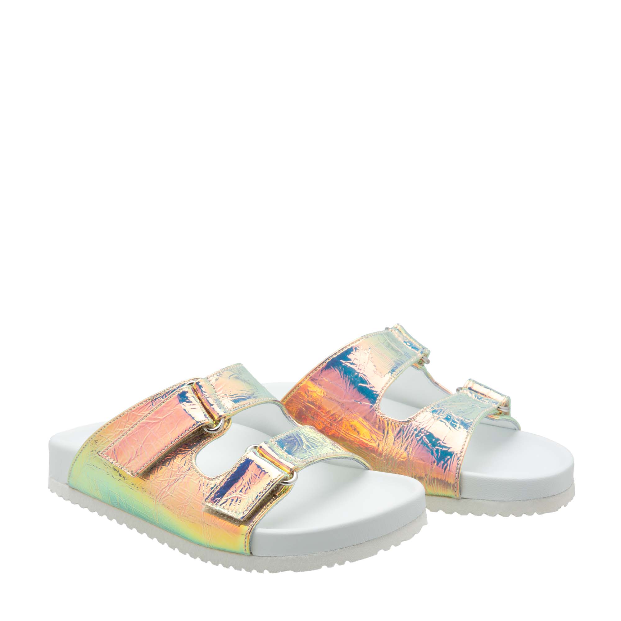 

Holographic sandals, Silver