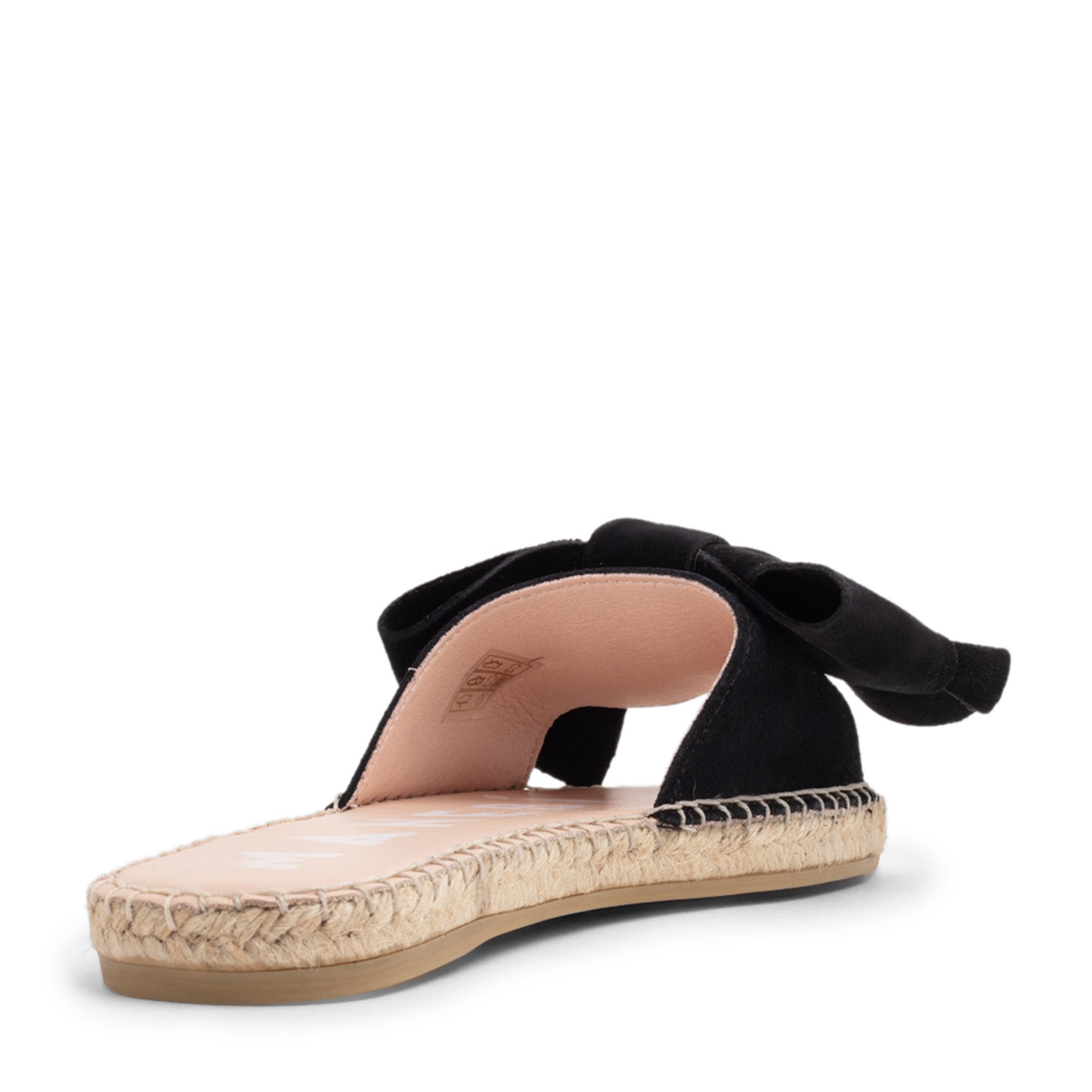 

Hamptons bow slide sandals, Black