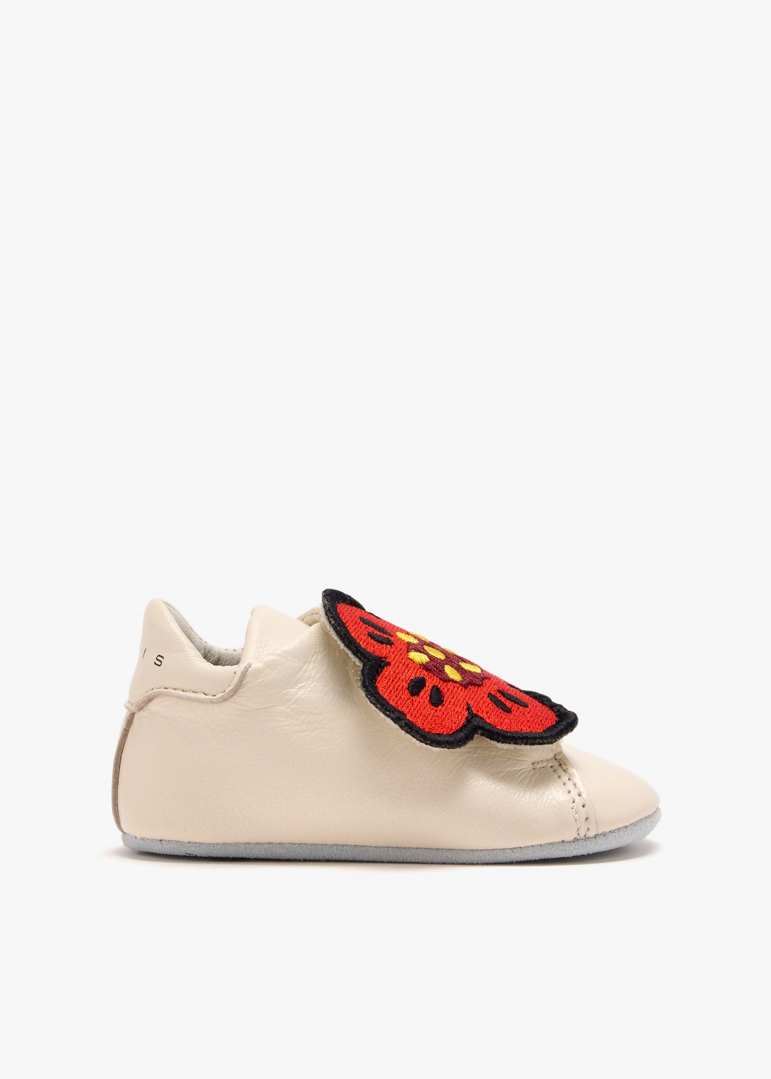 

Floral crib shoes, Cream