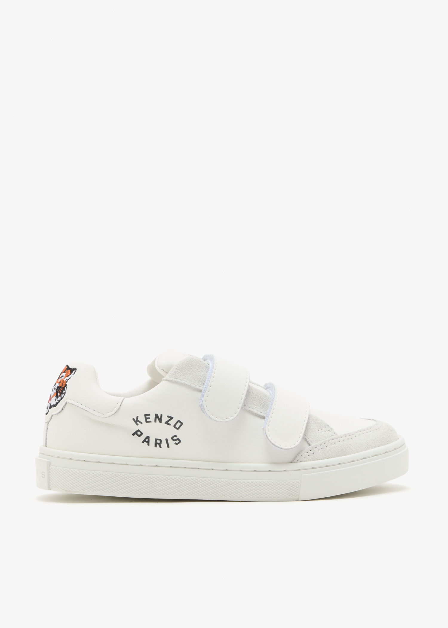 

Velcro leather sneakers, White