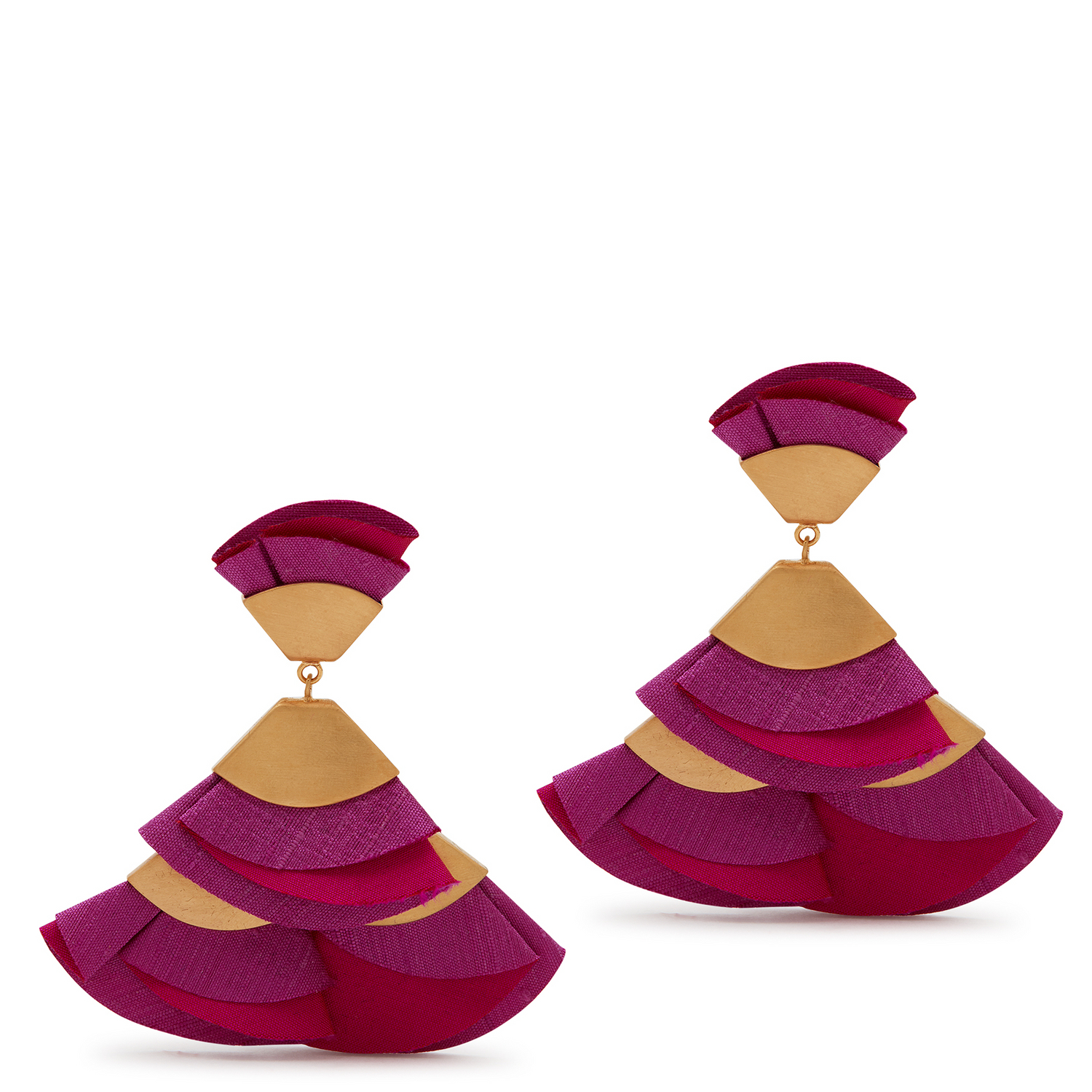 

Rose earrings, Gold