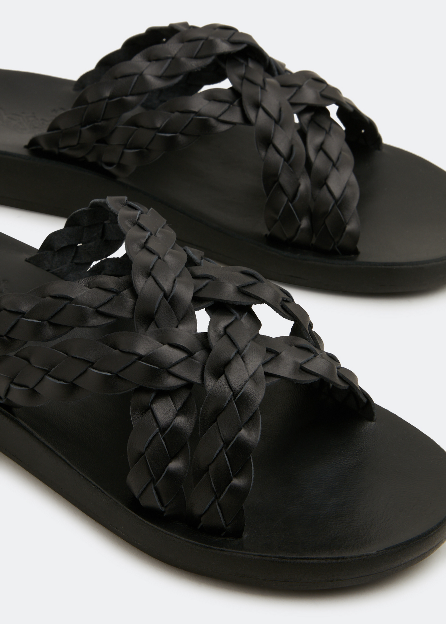 

Kritonas Braids comfort sandals, Black