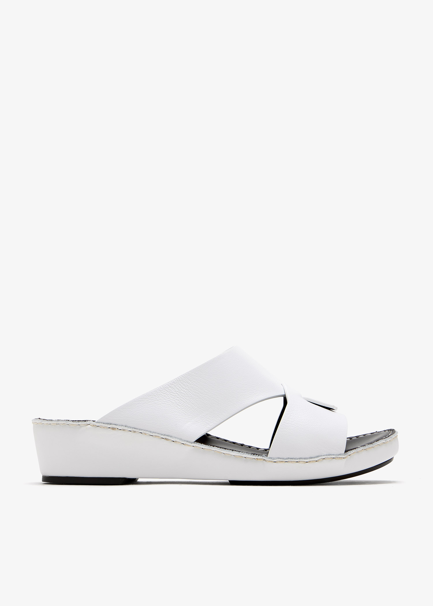 

Piega Cucire nappa leather sandals, White