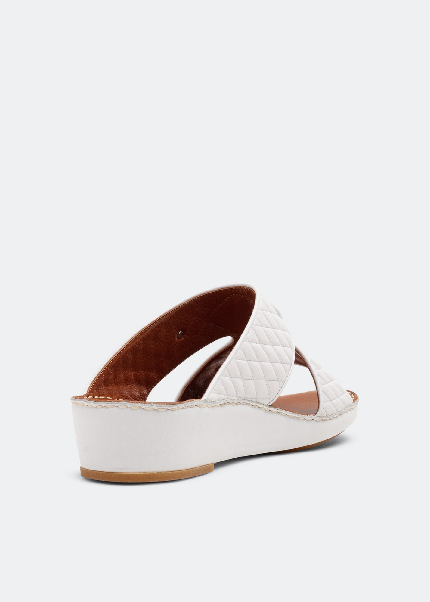 

Peninsula leather sandals, White