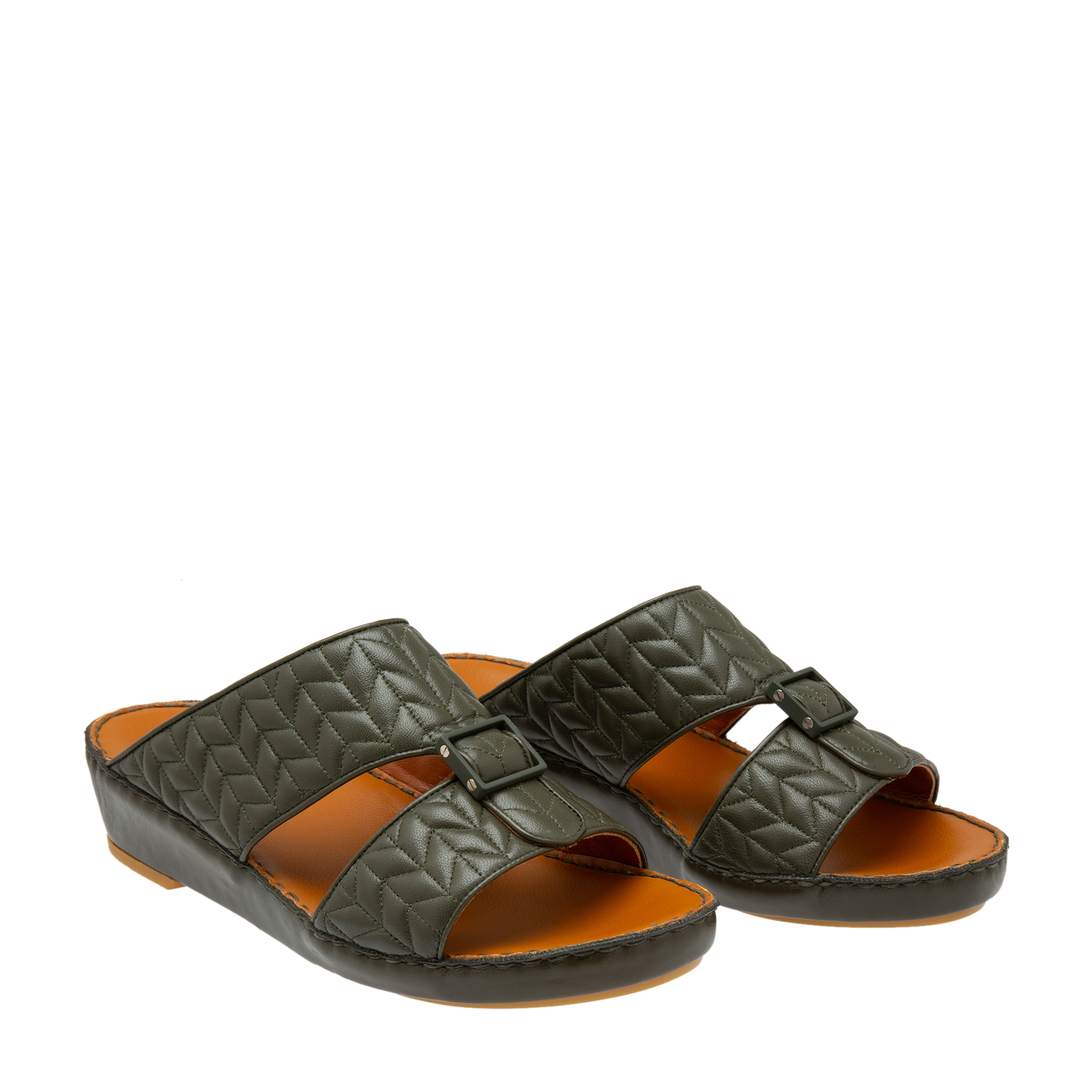 

Leather sandals, Green