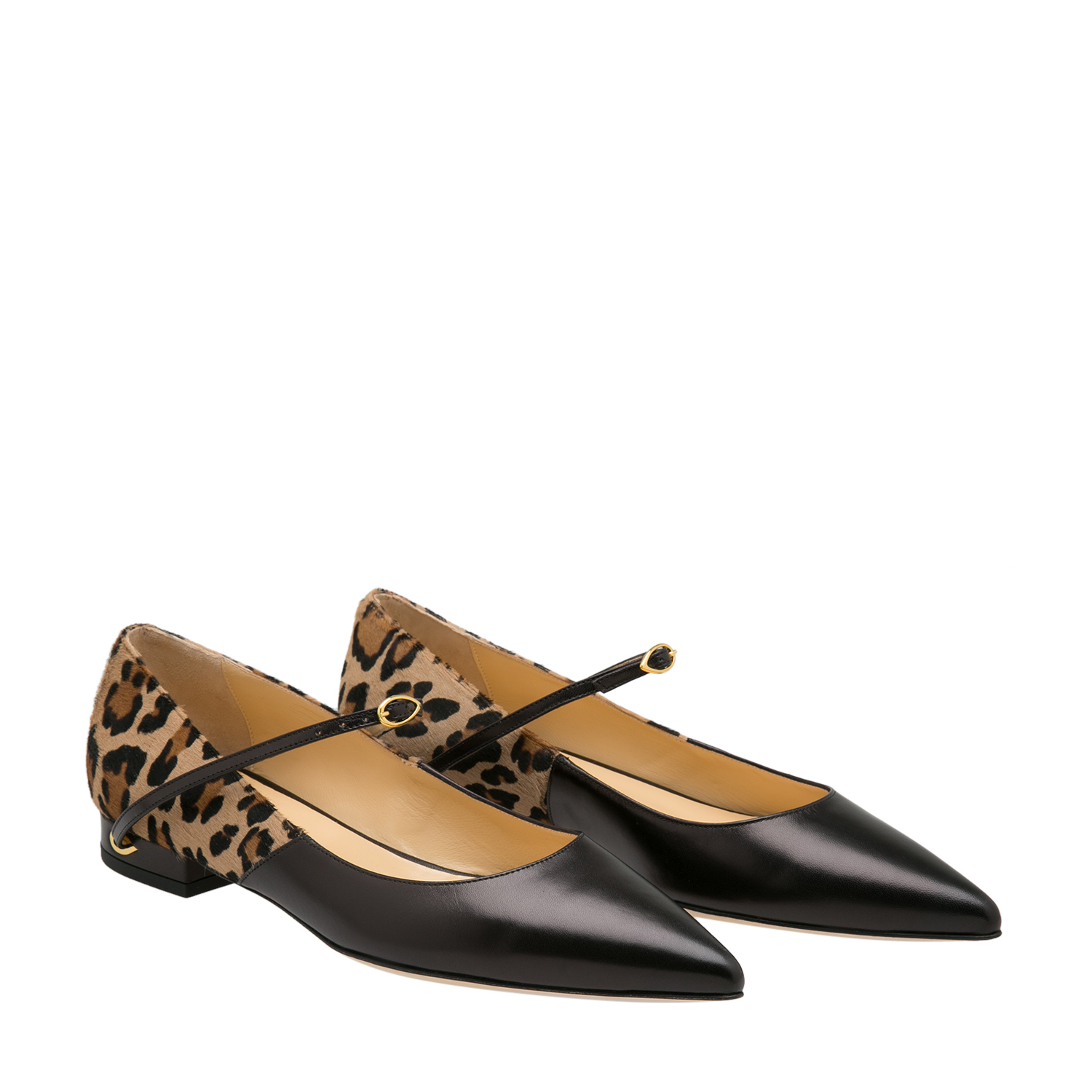 

Lorenzo point-toe flats, Black