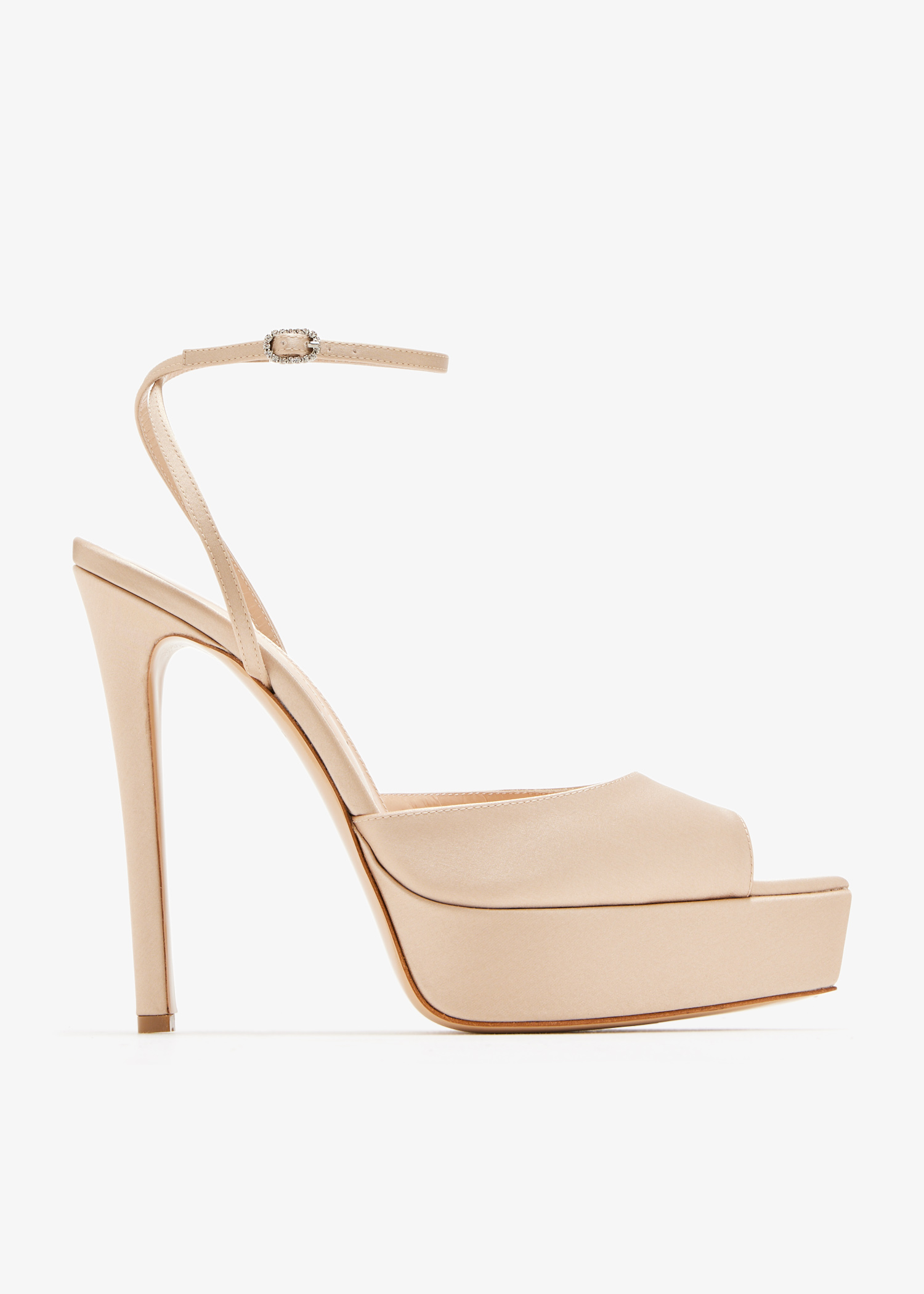 

Loulou 140 platform sandals, Beige