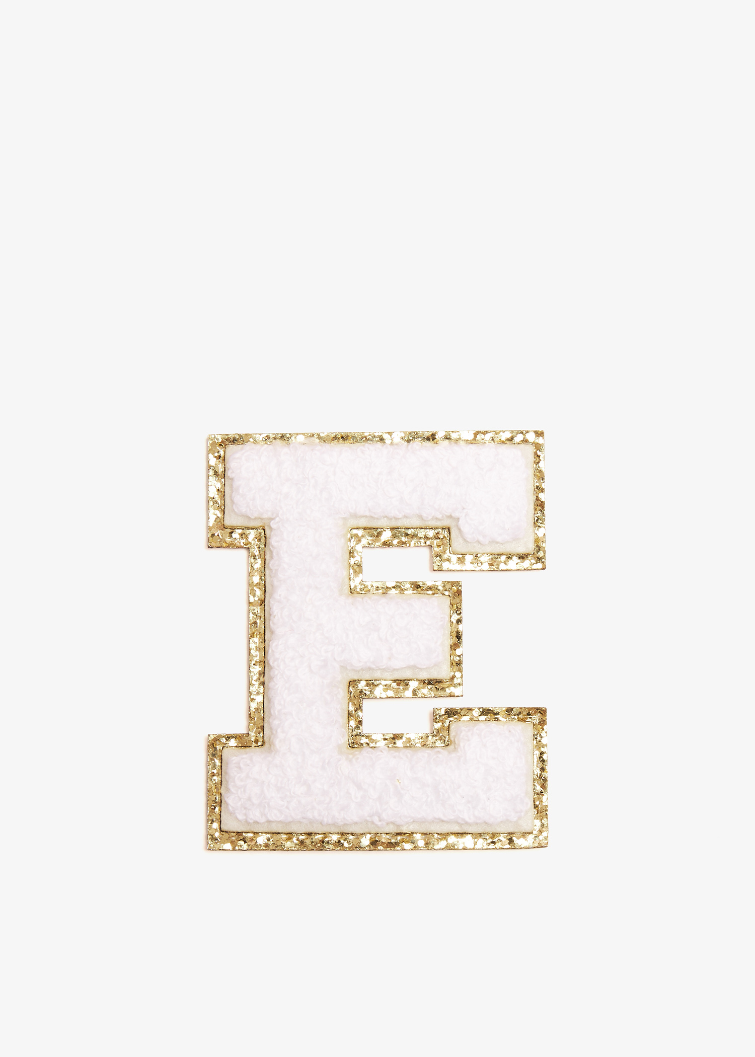 

3" Chenille Sparkle Letter 'E' patch, Navy