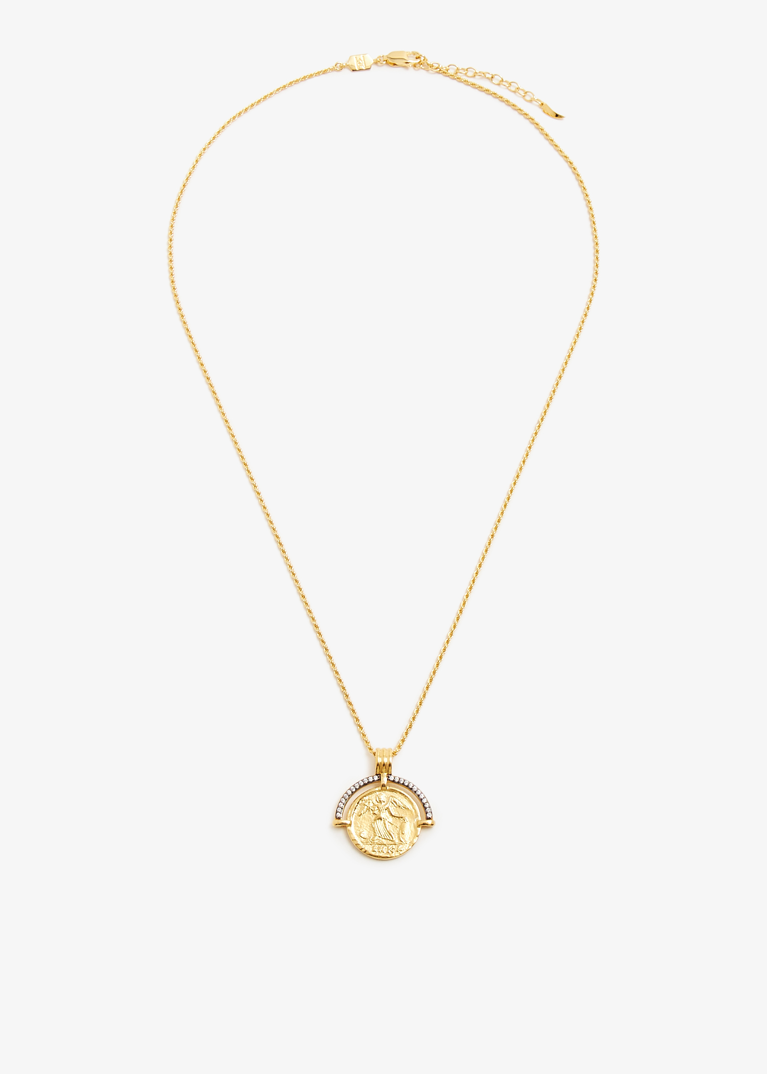 

x Lucy Williams Engravable Arc Coin necklace, Gold