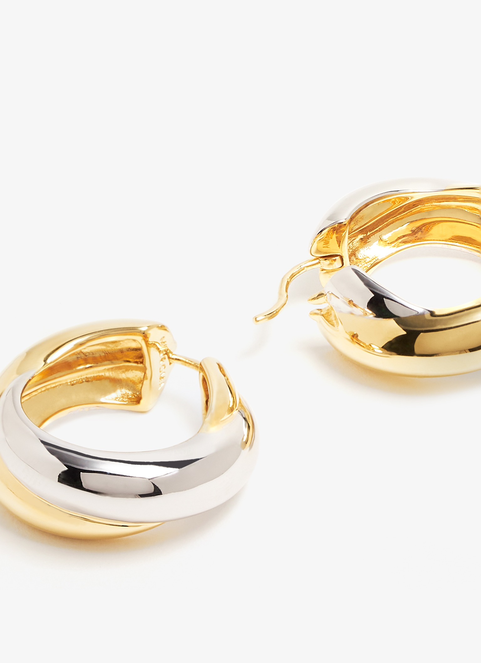 Missoma x Lucy Williams Chunky Entwine Hoop earrings for