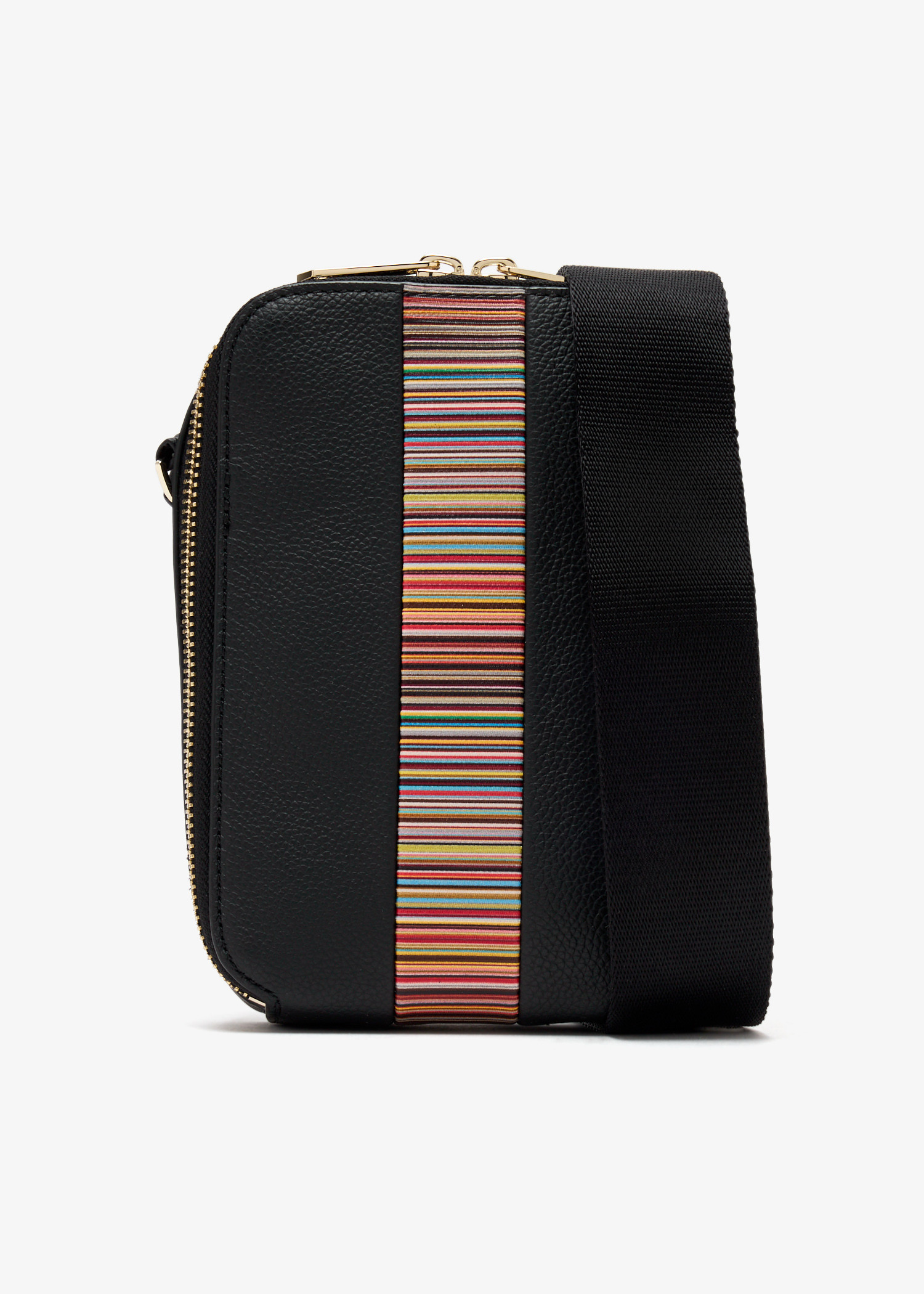 

Signature Stripe trim flight bag, Black
