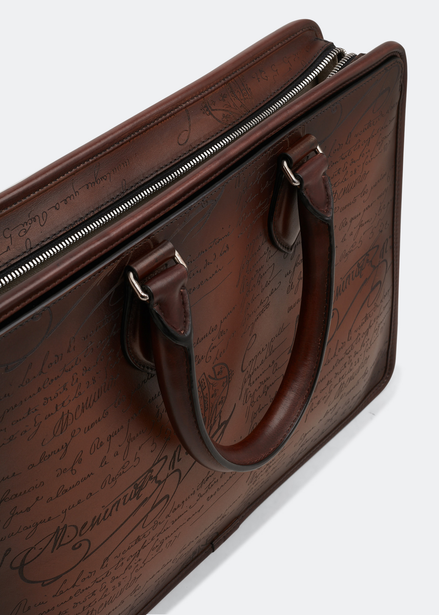 Berluti Un Jour Scritto small leather briefcase for Men Berluti Un Jour Scritto small leather briefcase for Men