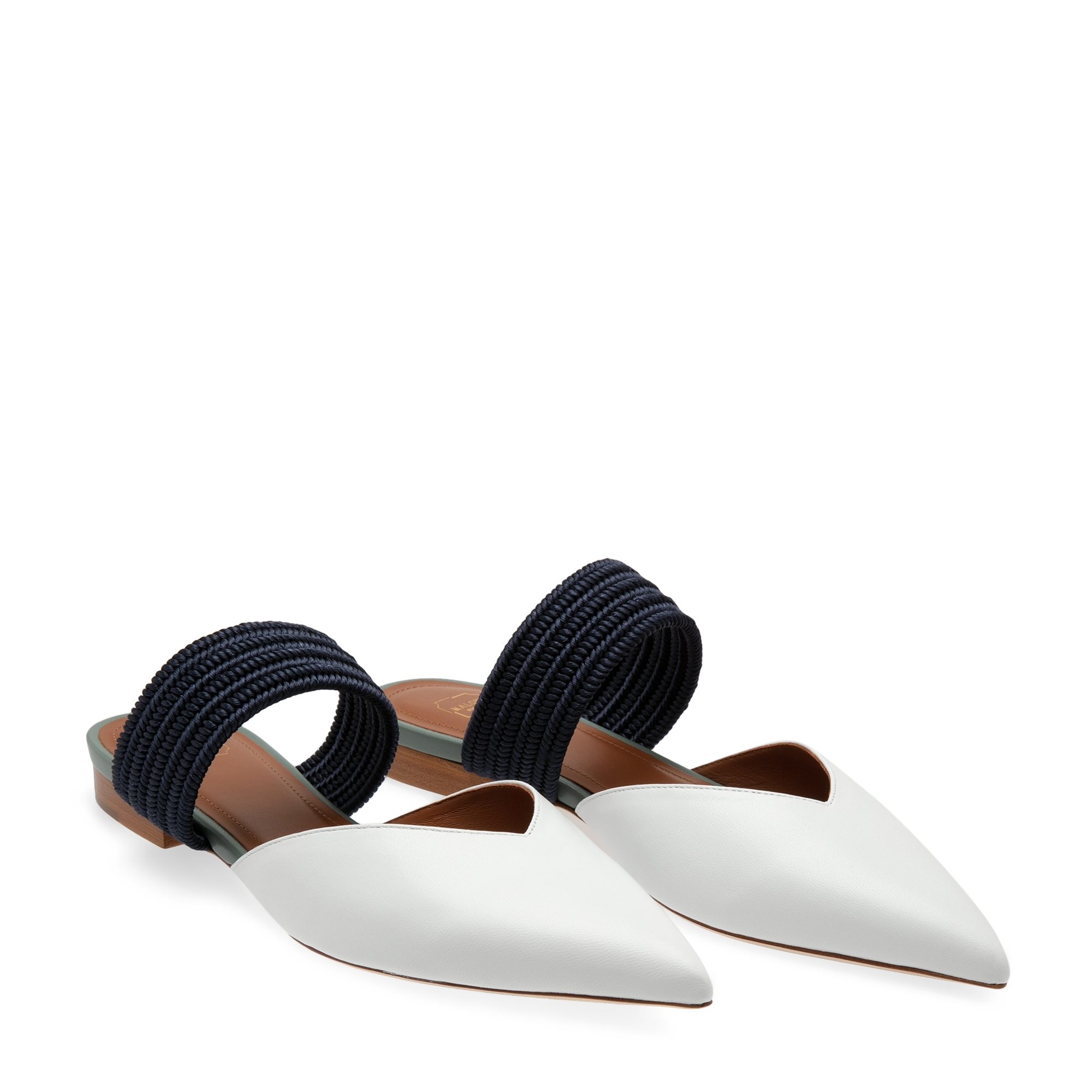 

Maisie flat mules, White