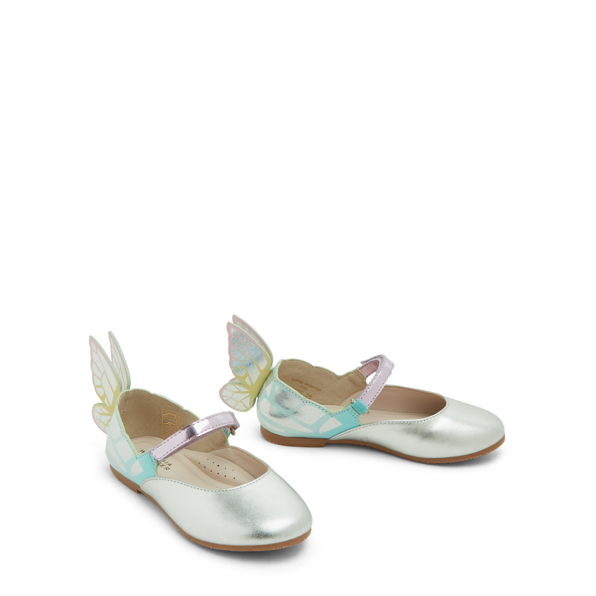 Sophia Webster Chiara ballet flats for Baby Silver in UAE Level Shoes