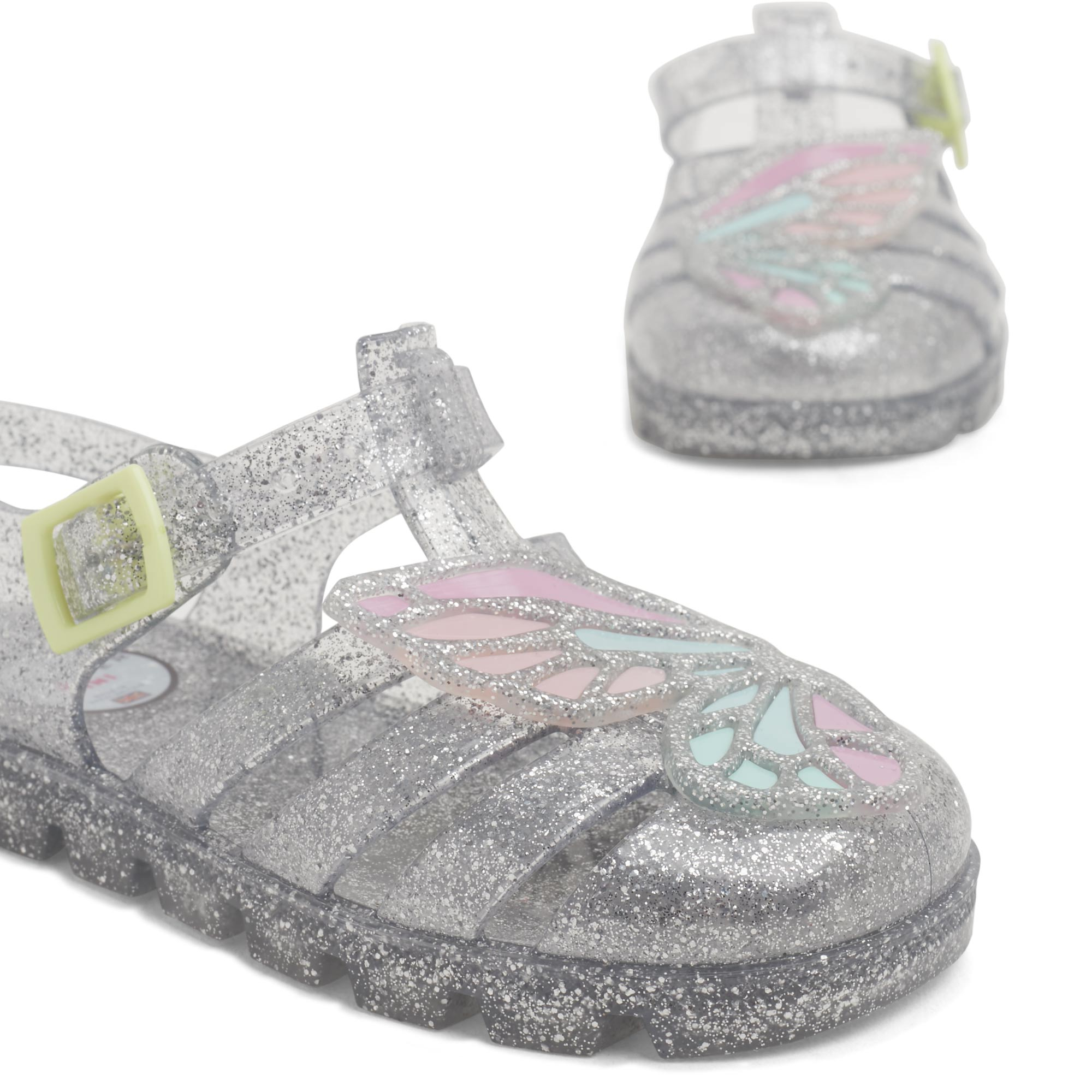

Butterfly Jelly sandals, Silver