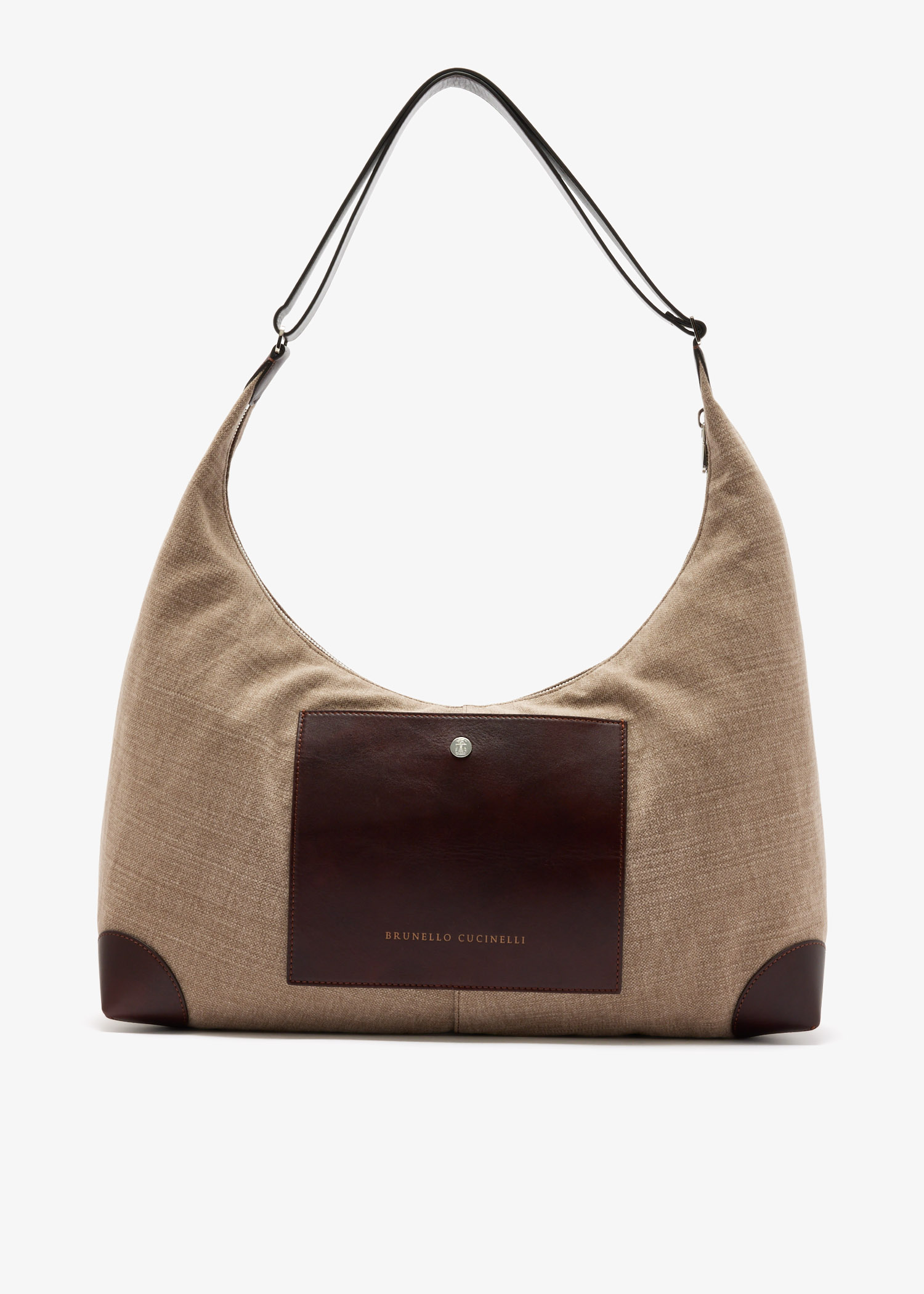 

Canvas hobo bag, Beige