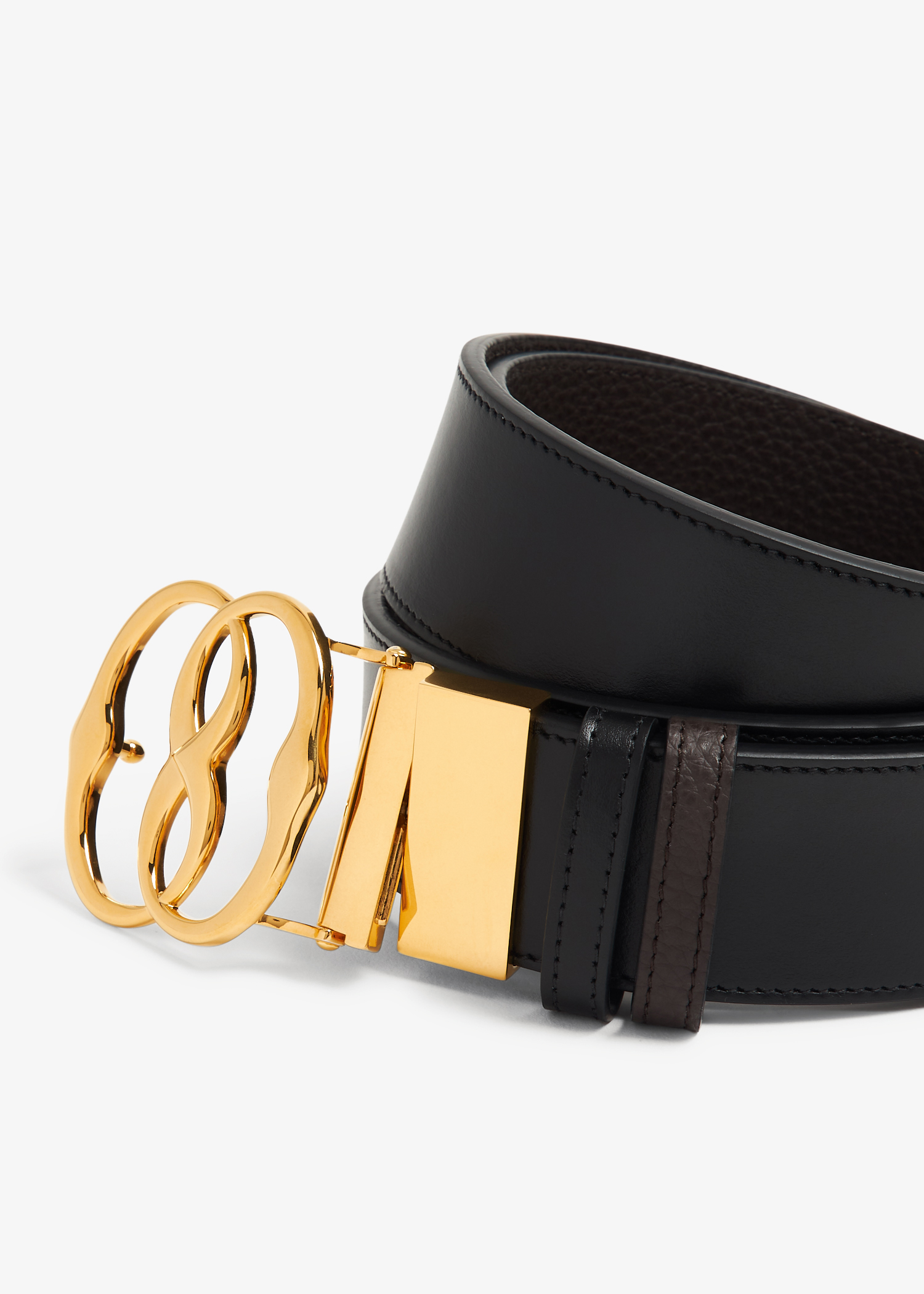 

Emblem reversible belt, Brown