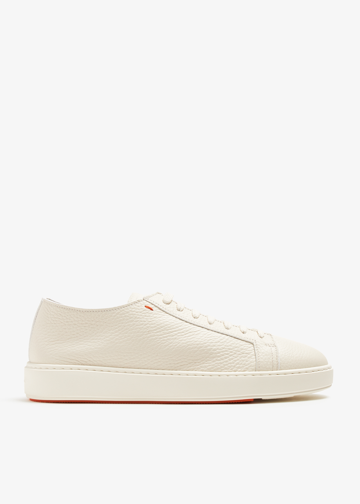 

Tumbled leather sneakers, White