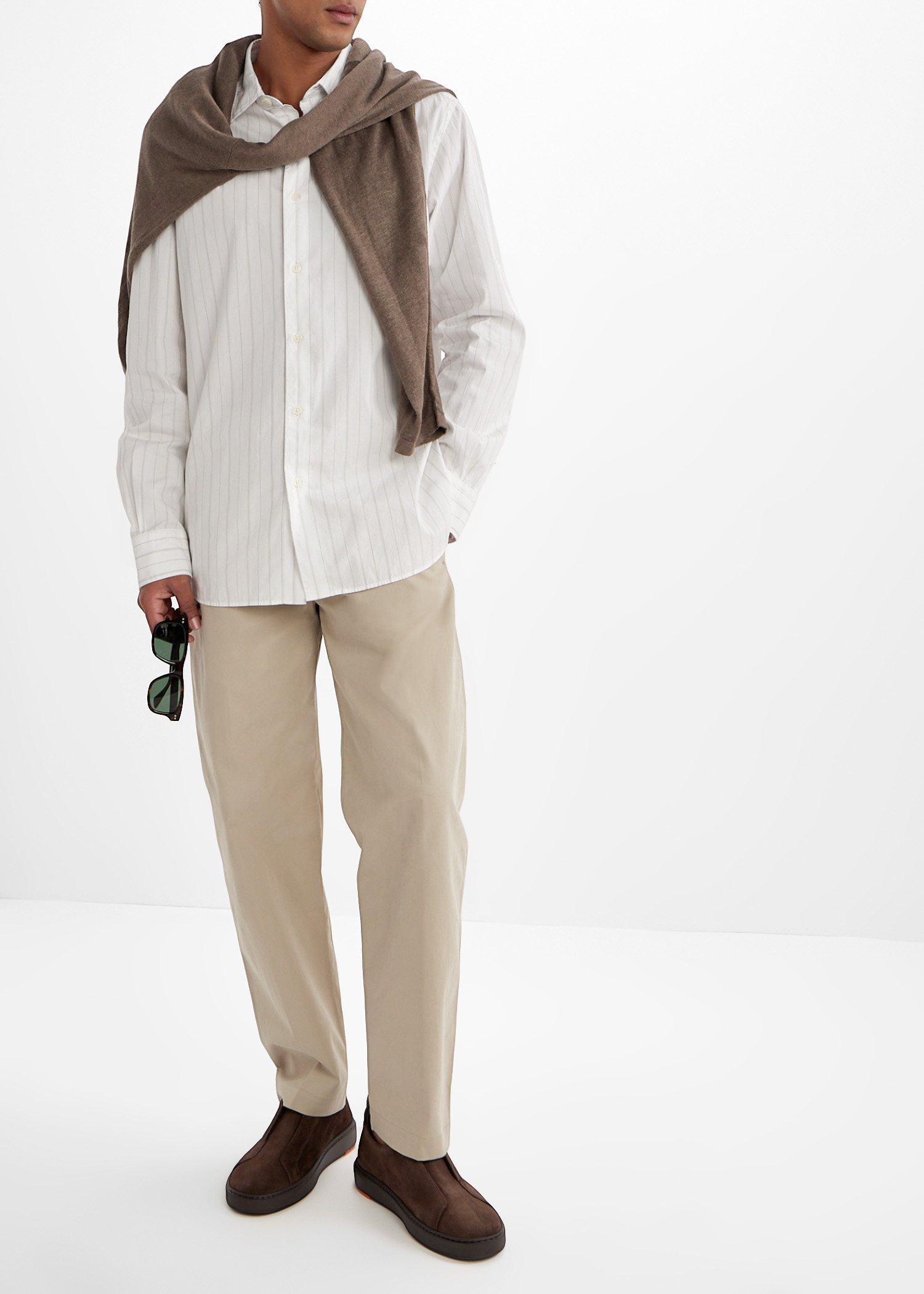 

Suede slip-on sneakers, Brown