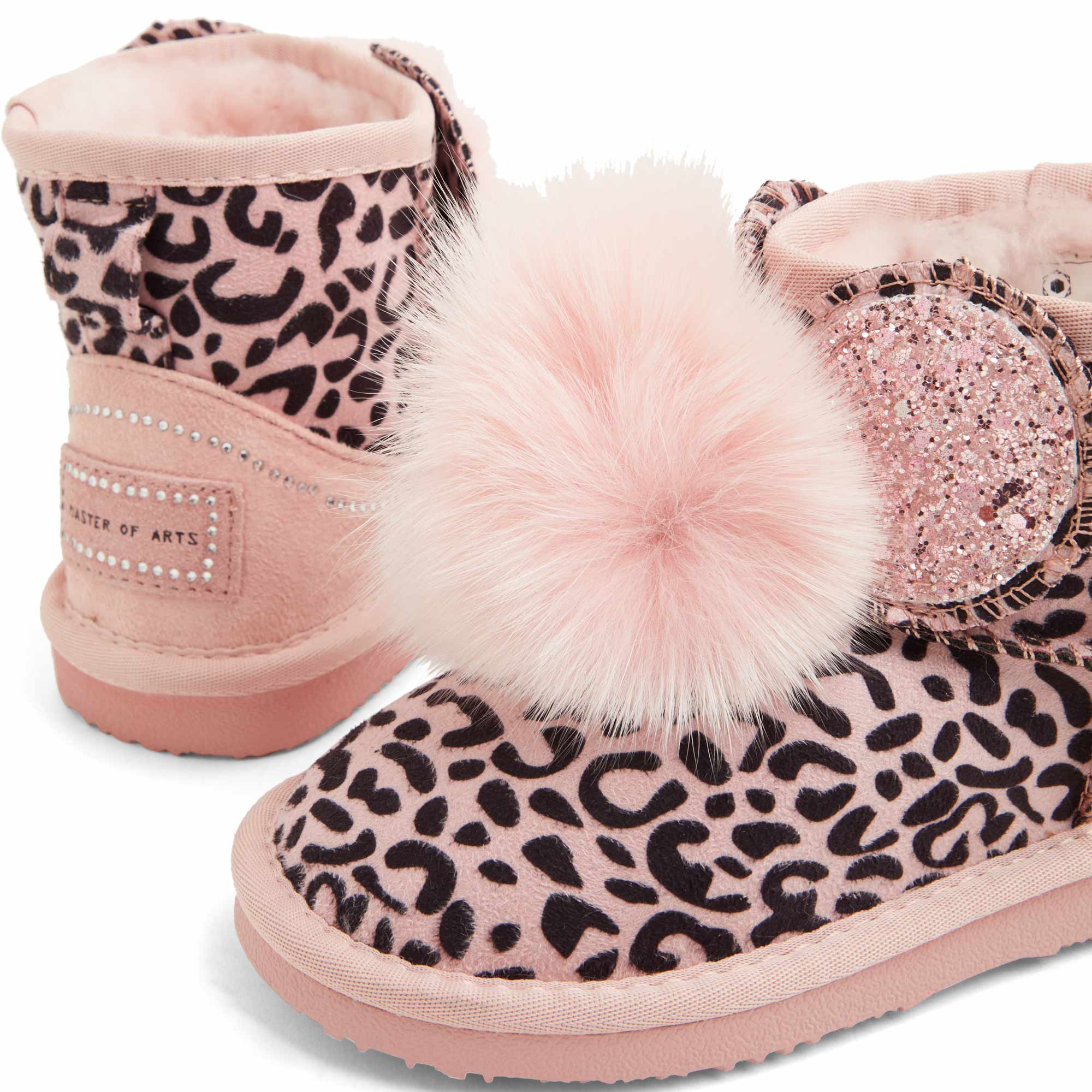 

Leopard print boots, Pink