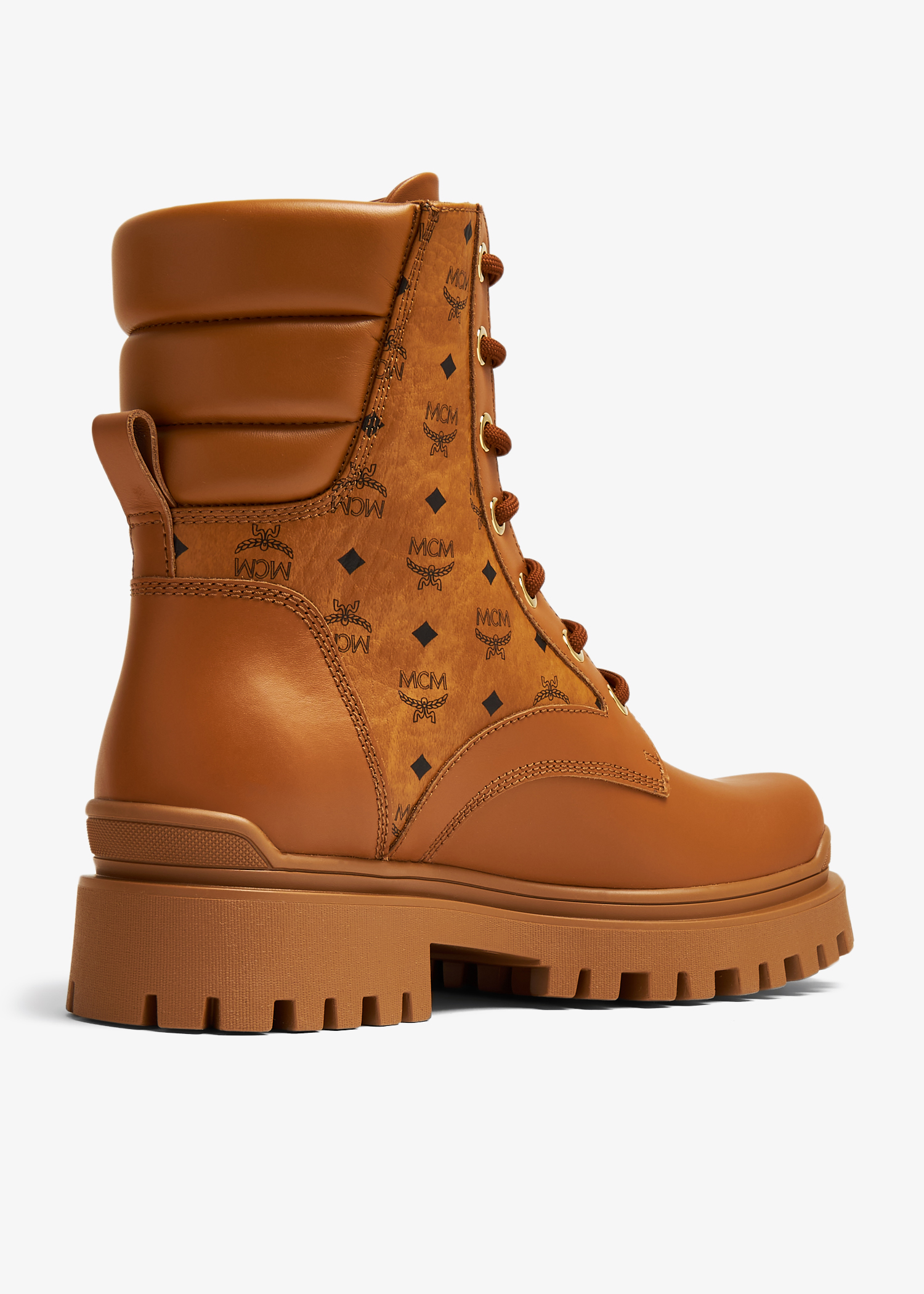 MCM Visetos boots for Men Brown in UAE Level Shoes