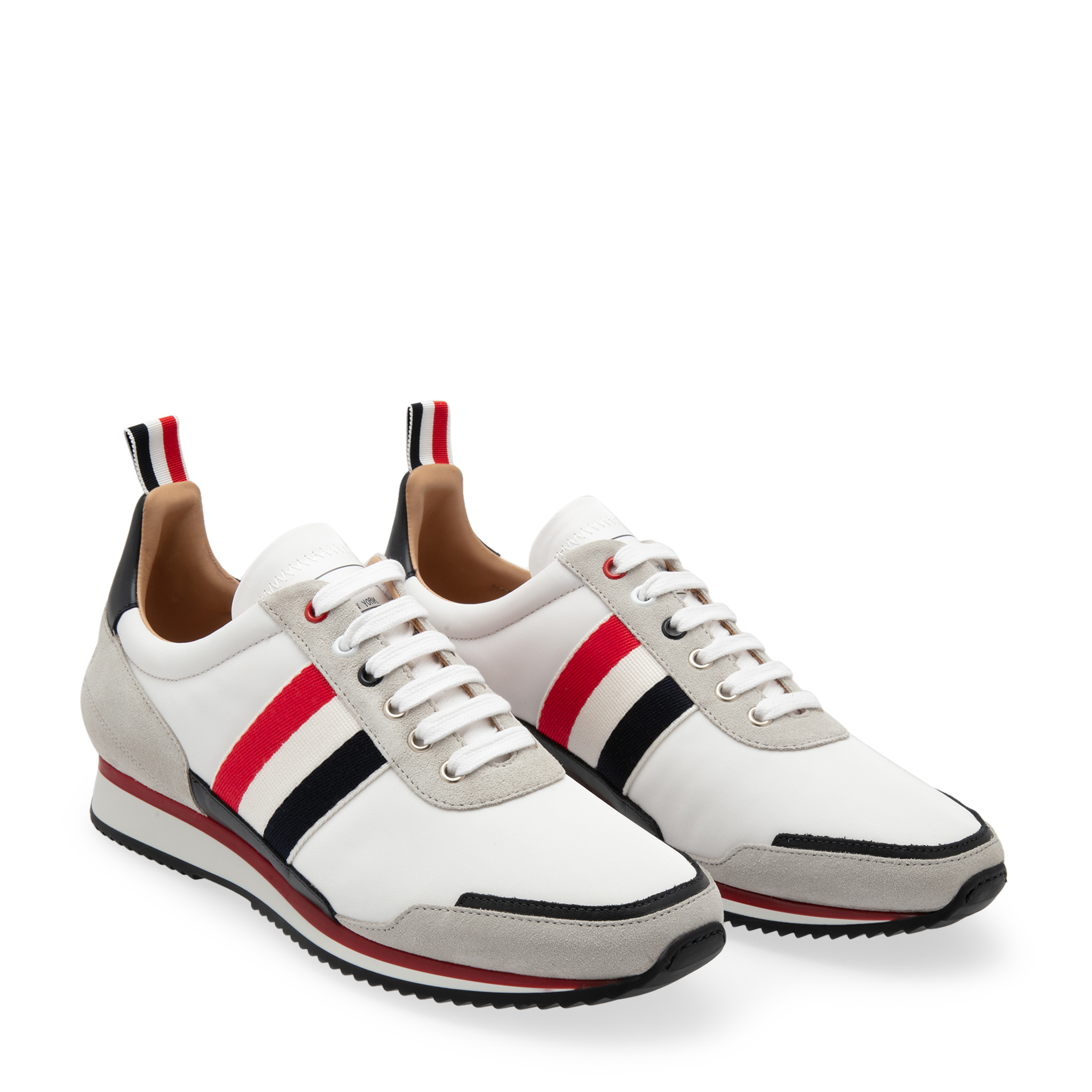 

Stripe jogger sneakers, White