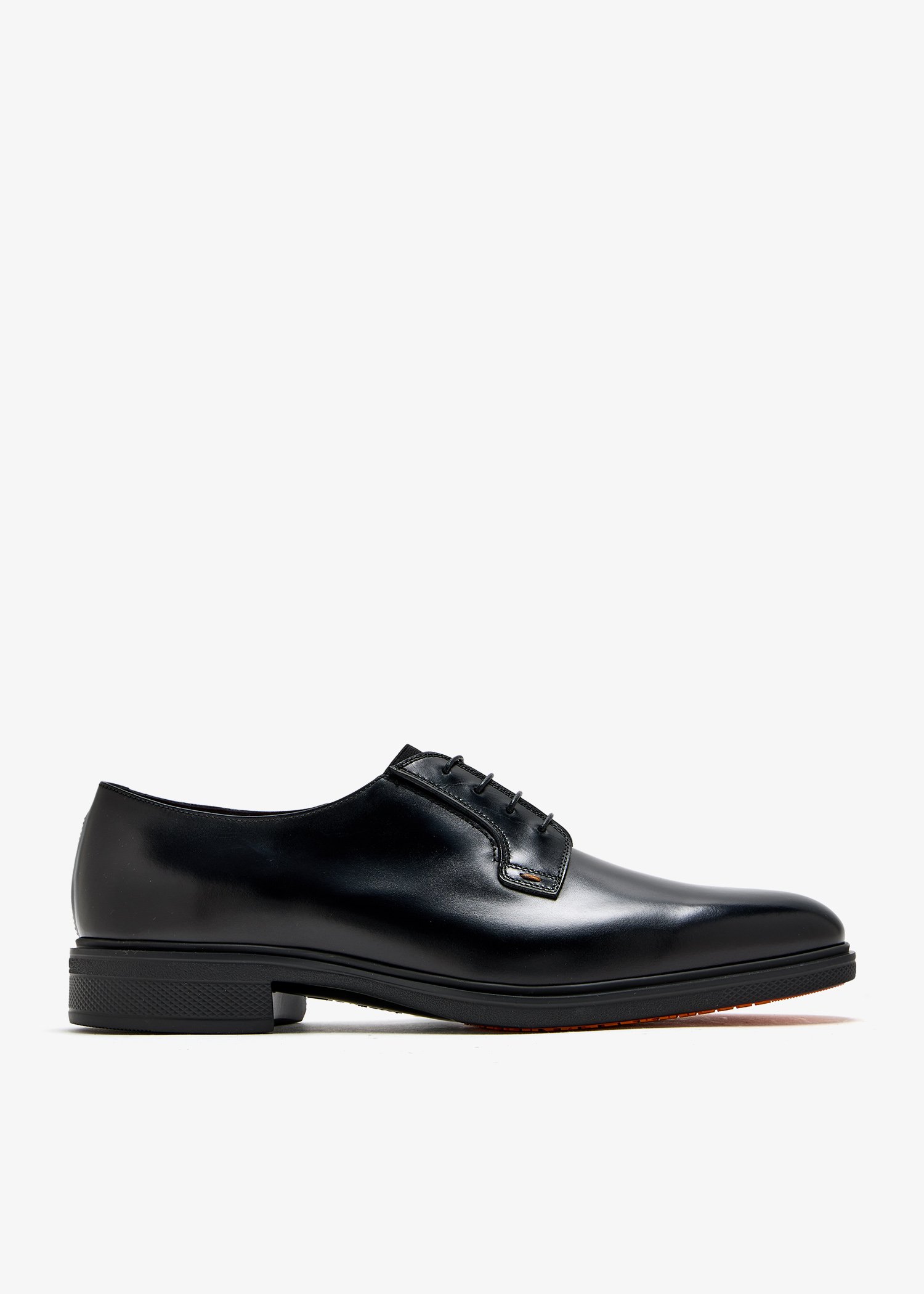 

Polished Leather Derby shoes, Black