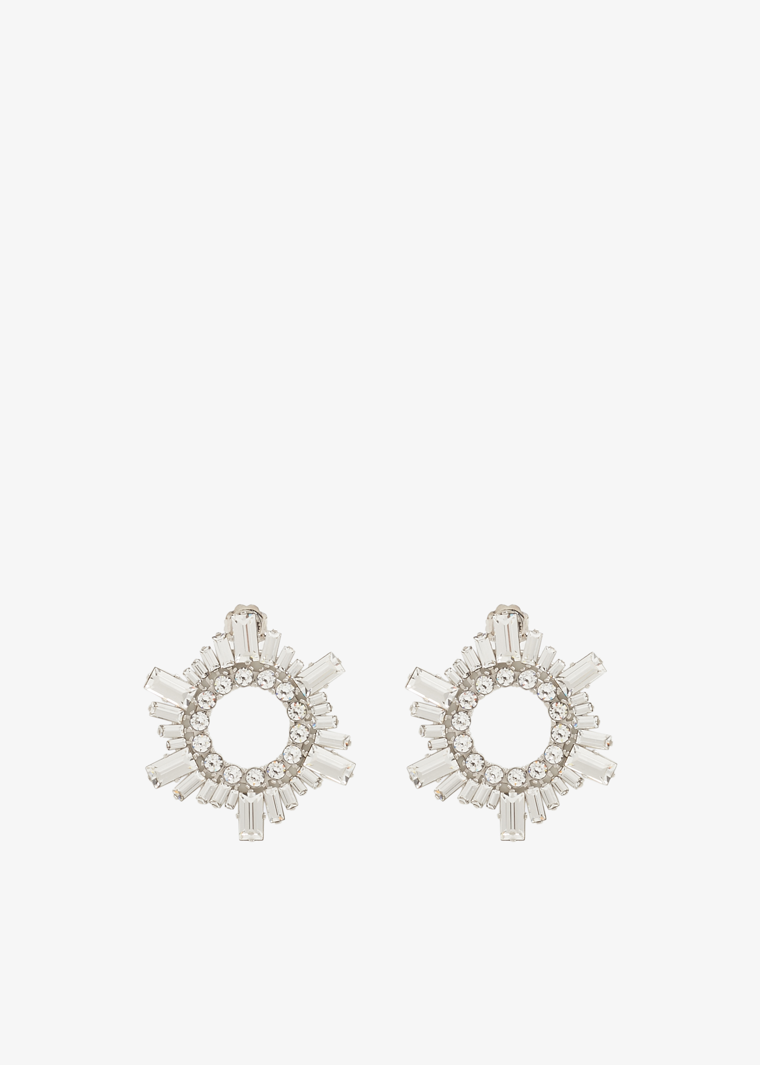 

Begum mini crystal earrings, Silver