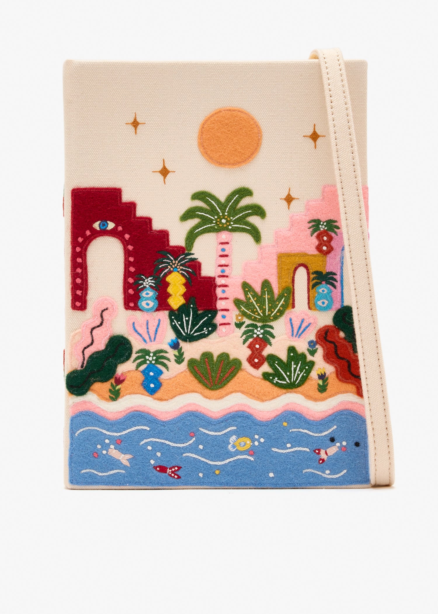 

Tropic Vibes book clutch, Multicolored
