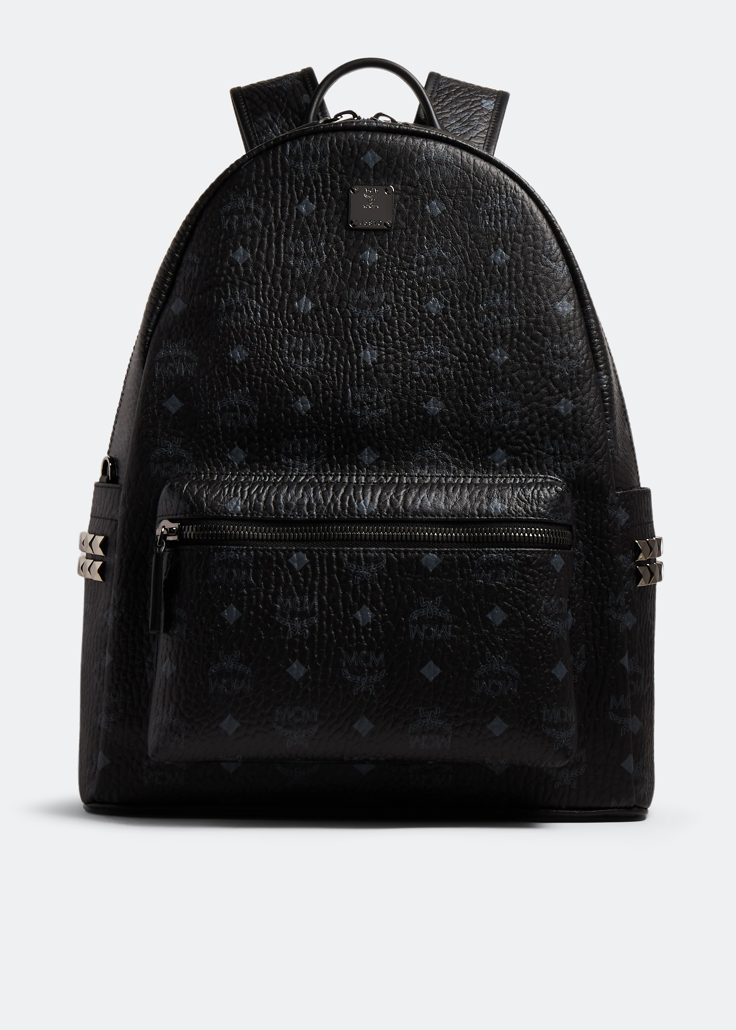 All black mcm backpack deals