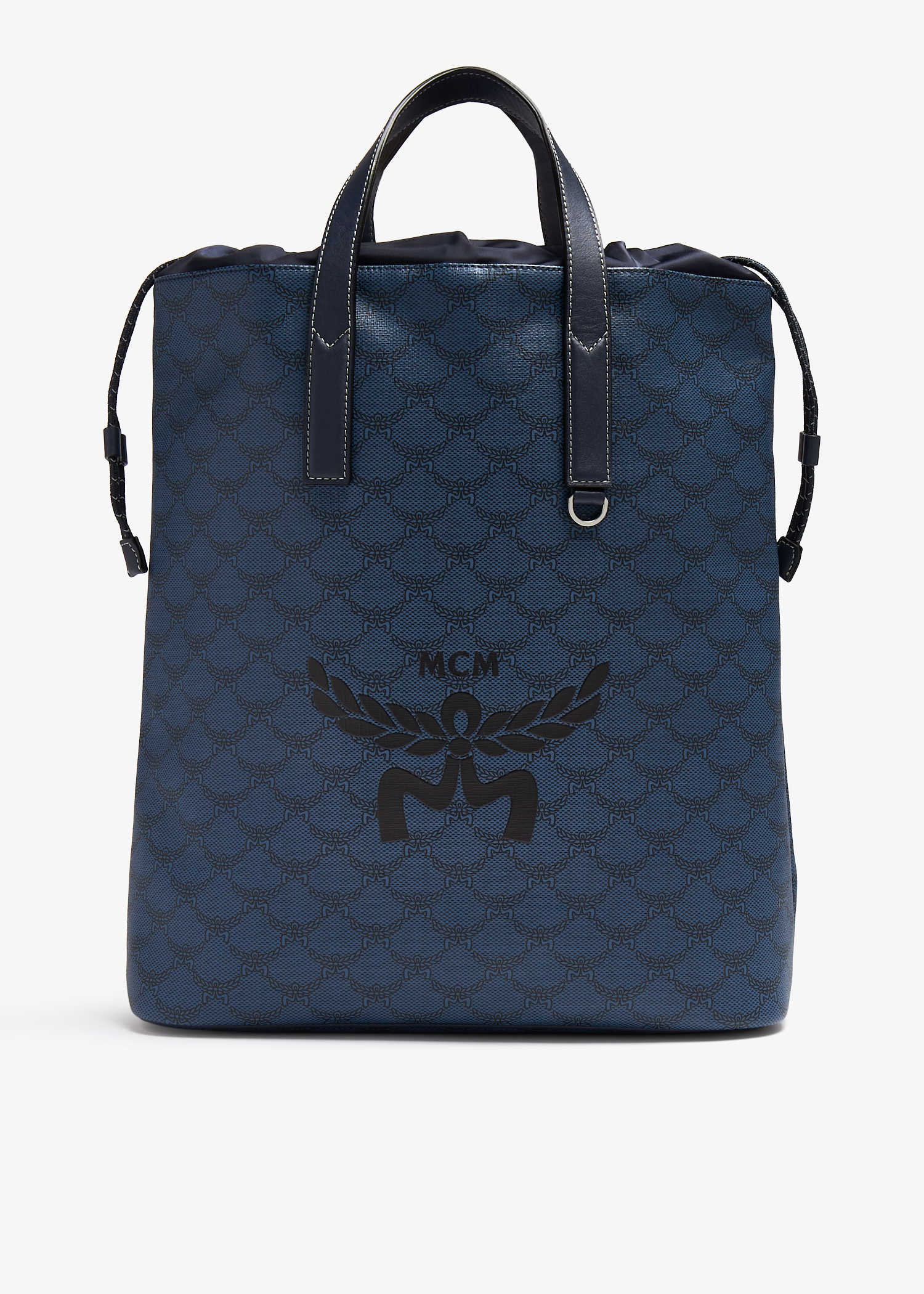 MCM Himmel medium backpack for Men Blue in UAE Level Shoes