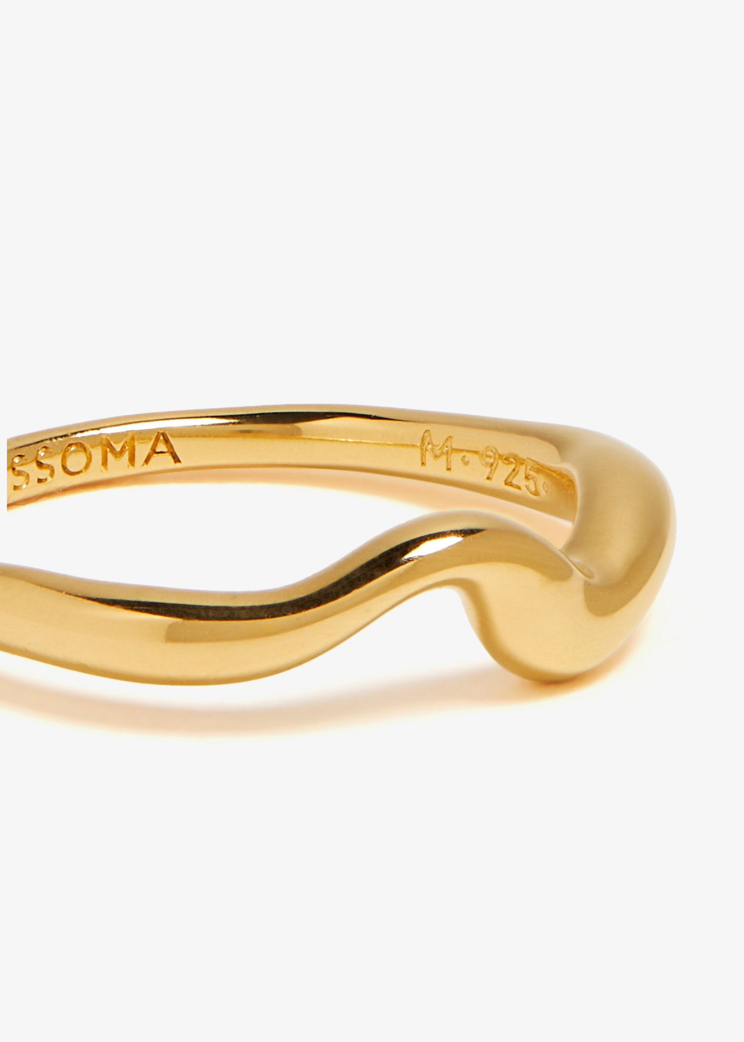 Missoma Molten Wave stacking ring for Women - Gold in UAE