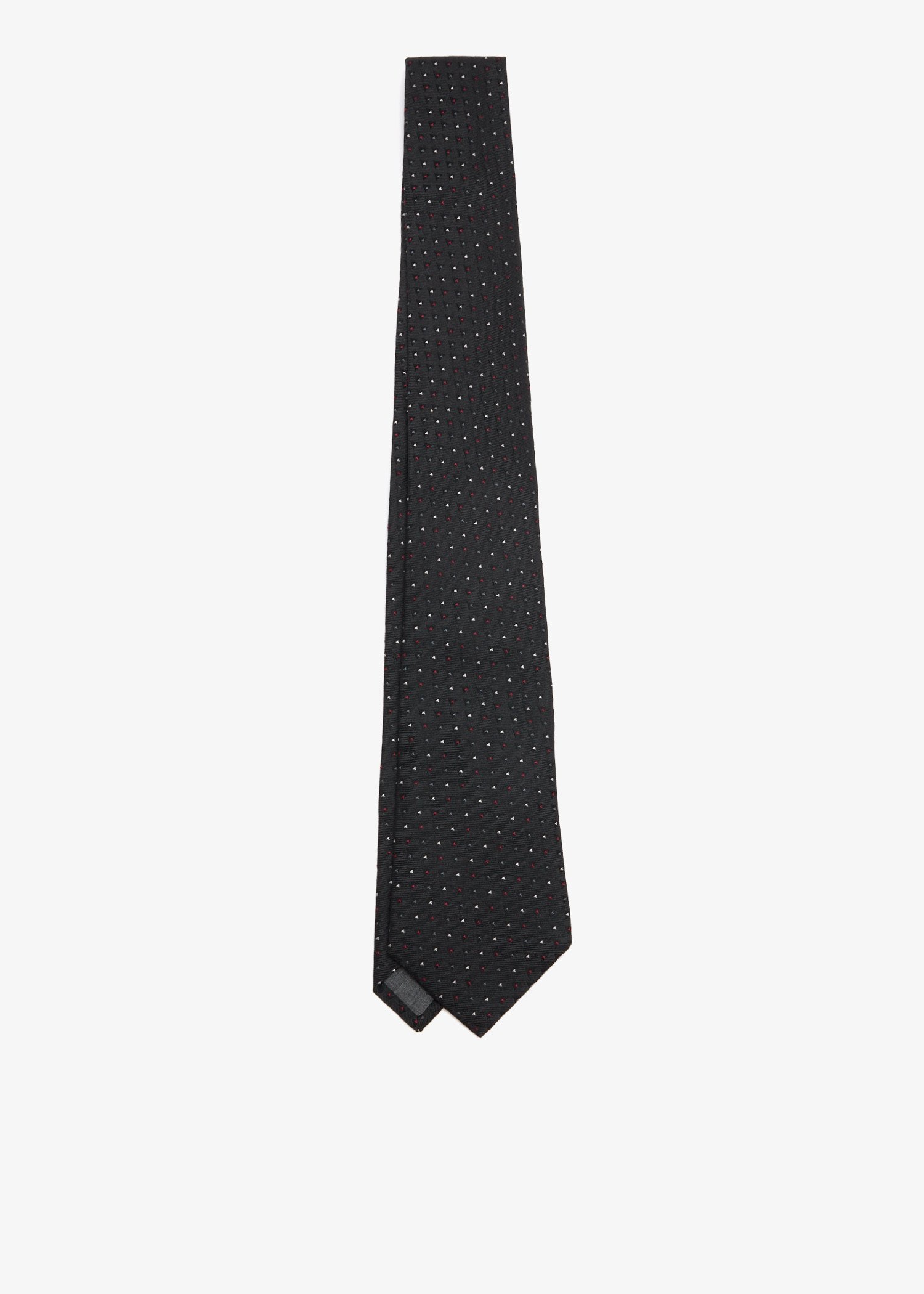 

Patterned silk tie, Black