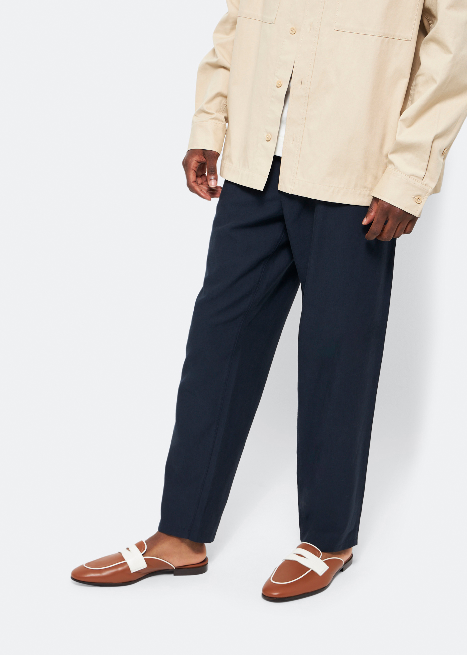 

Leather slippers, Brown