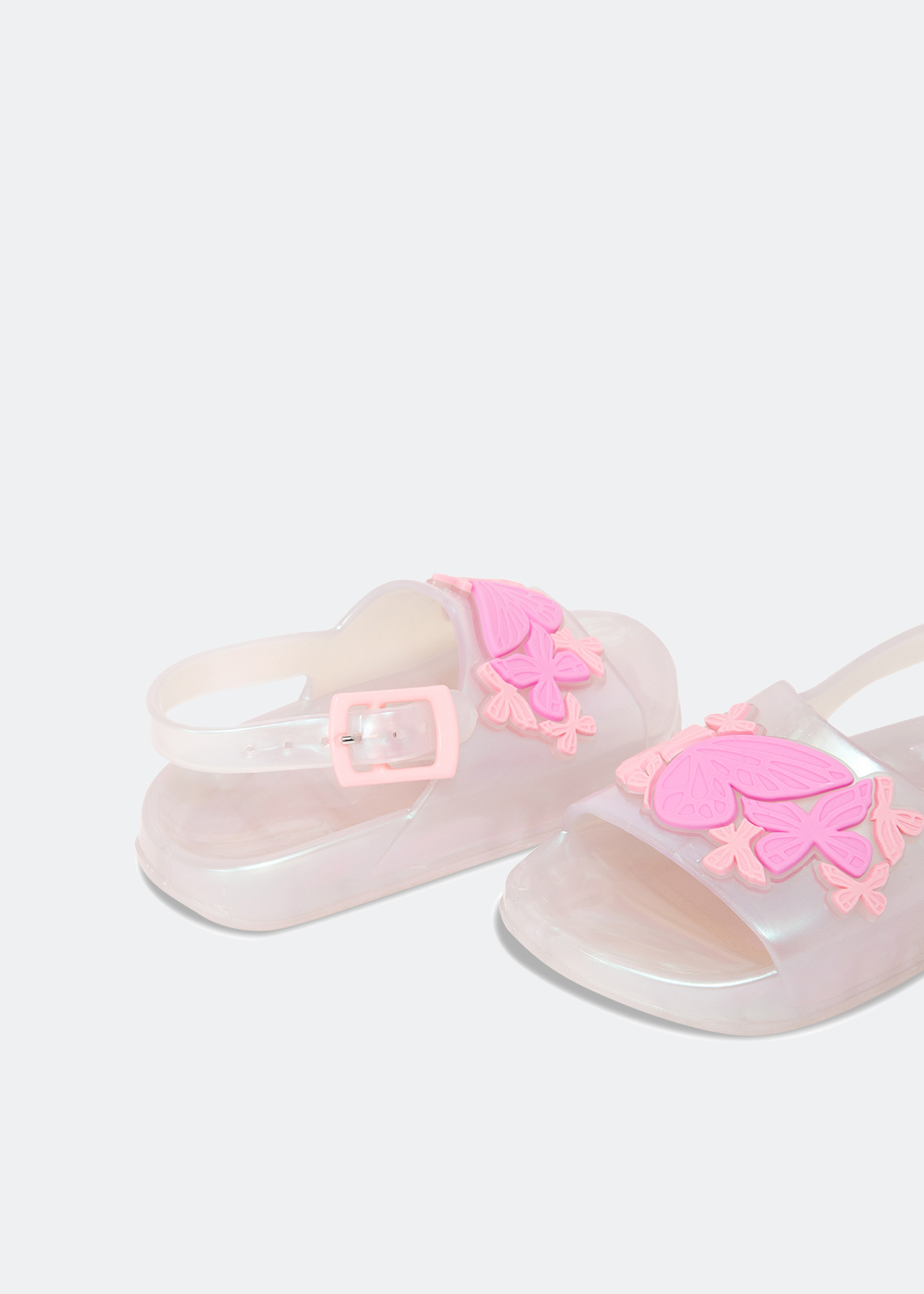 

Butterfly jelly slide sandals, White