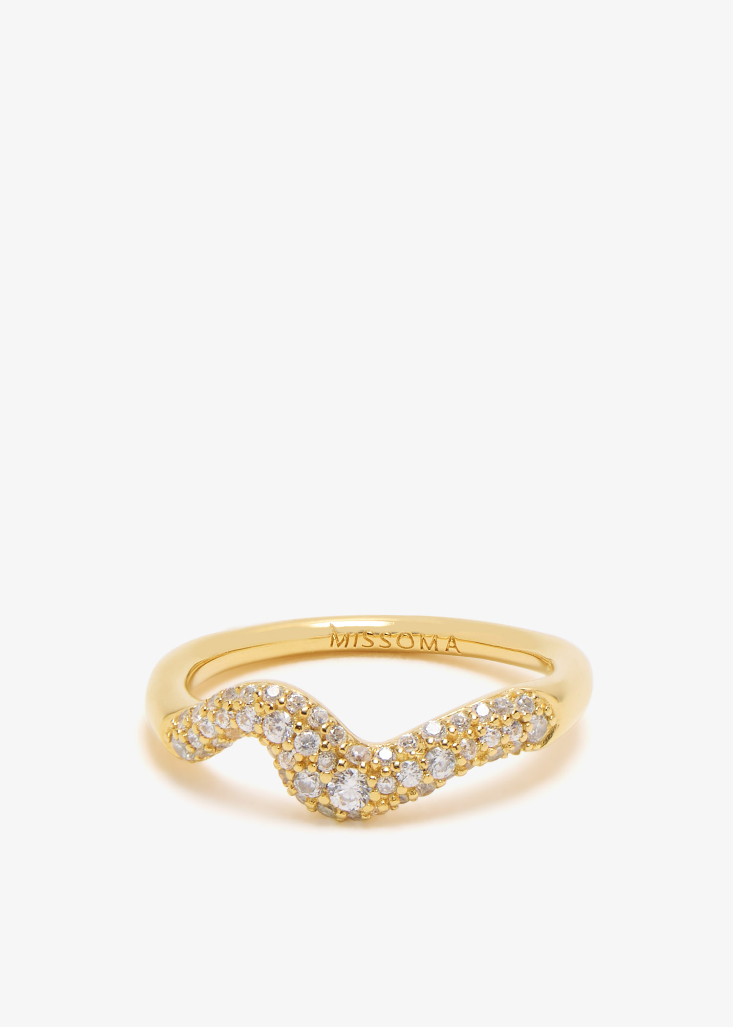 

Molten Snow stacking ring, Gold