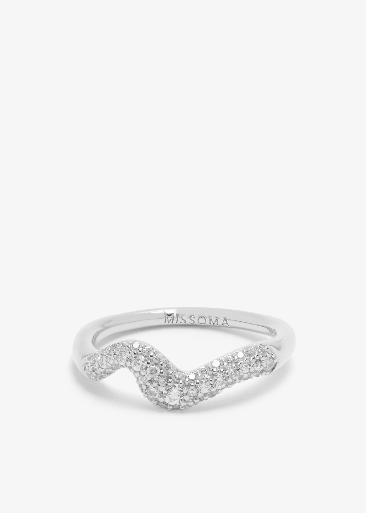 

Molten Snow stacking ring, Silver