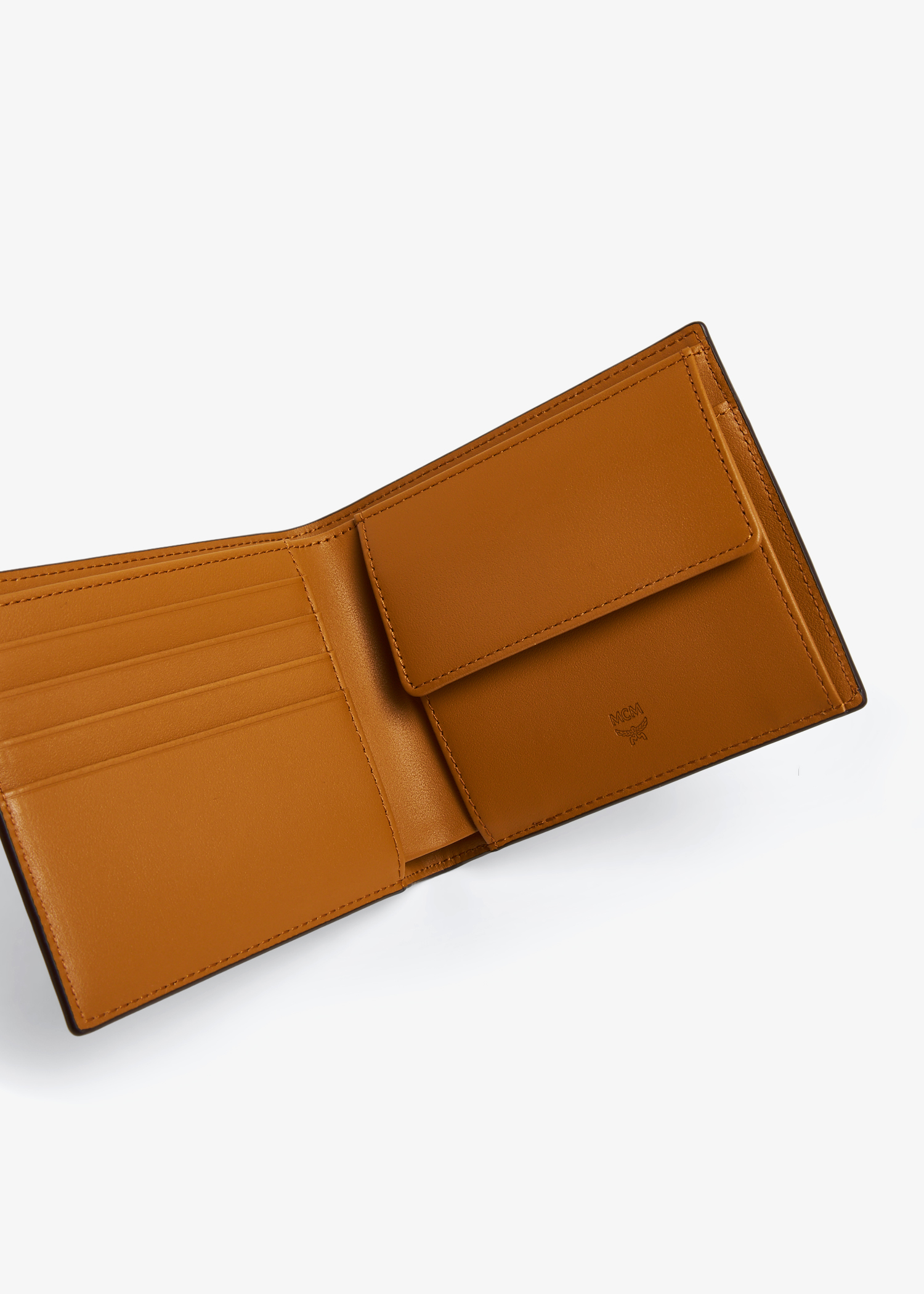 MCM Small Aren wallet for Men - Brown in UAE