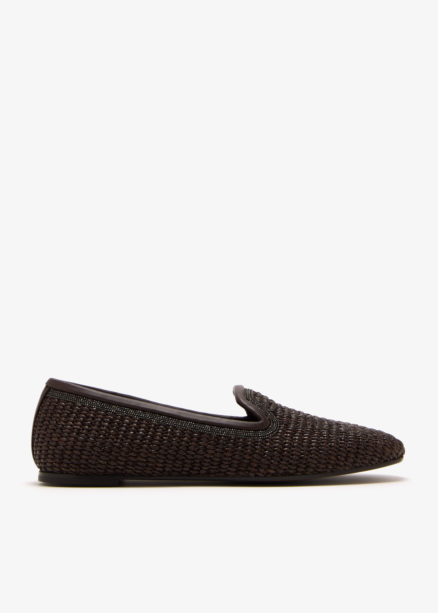 

Techno raffia loafers, Brown