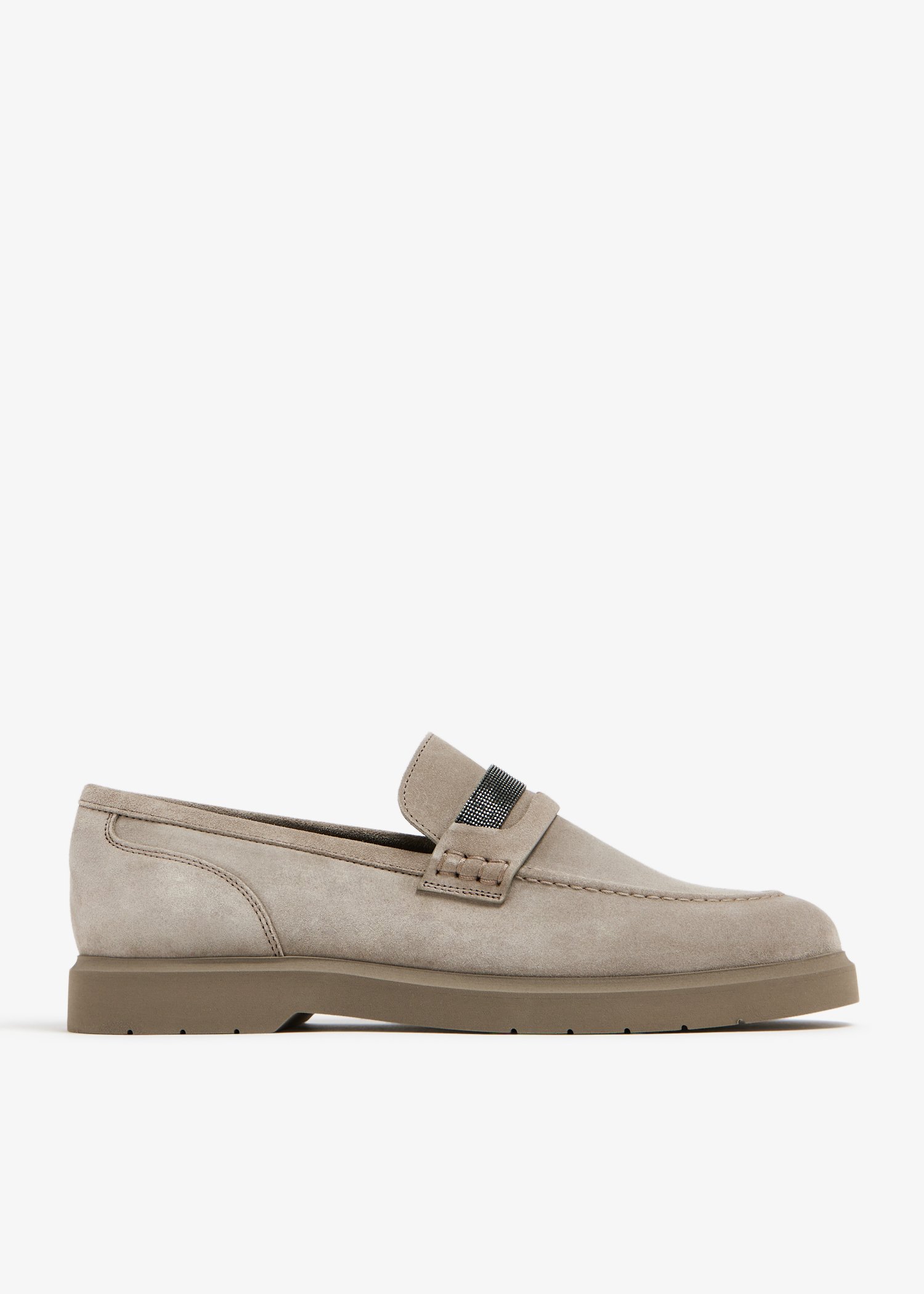 

Suede penny loafers, Brown