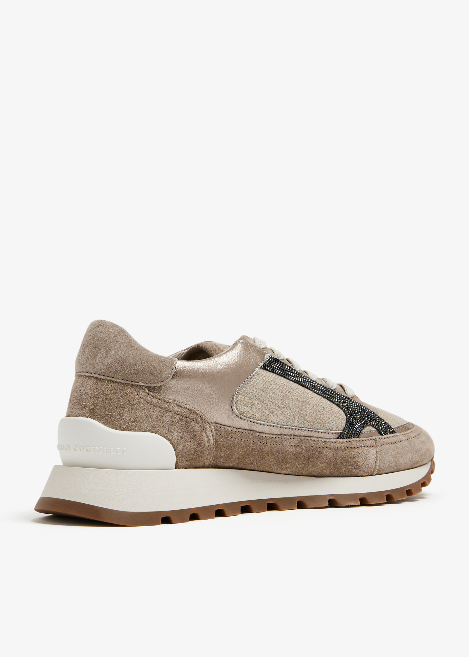 Brunello Cucinelli Suede flannel sneakers for Women - Beige